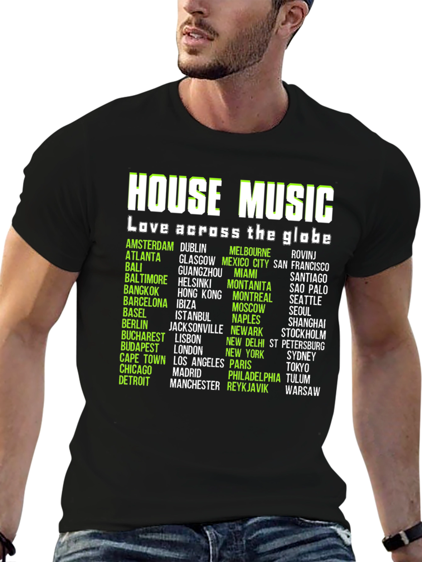 House Music Lover Black T-Shirt