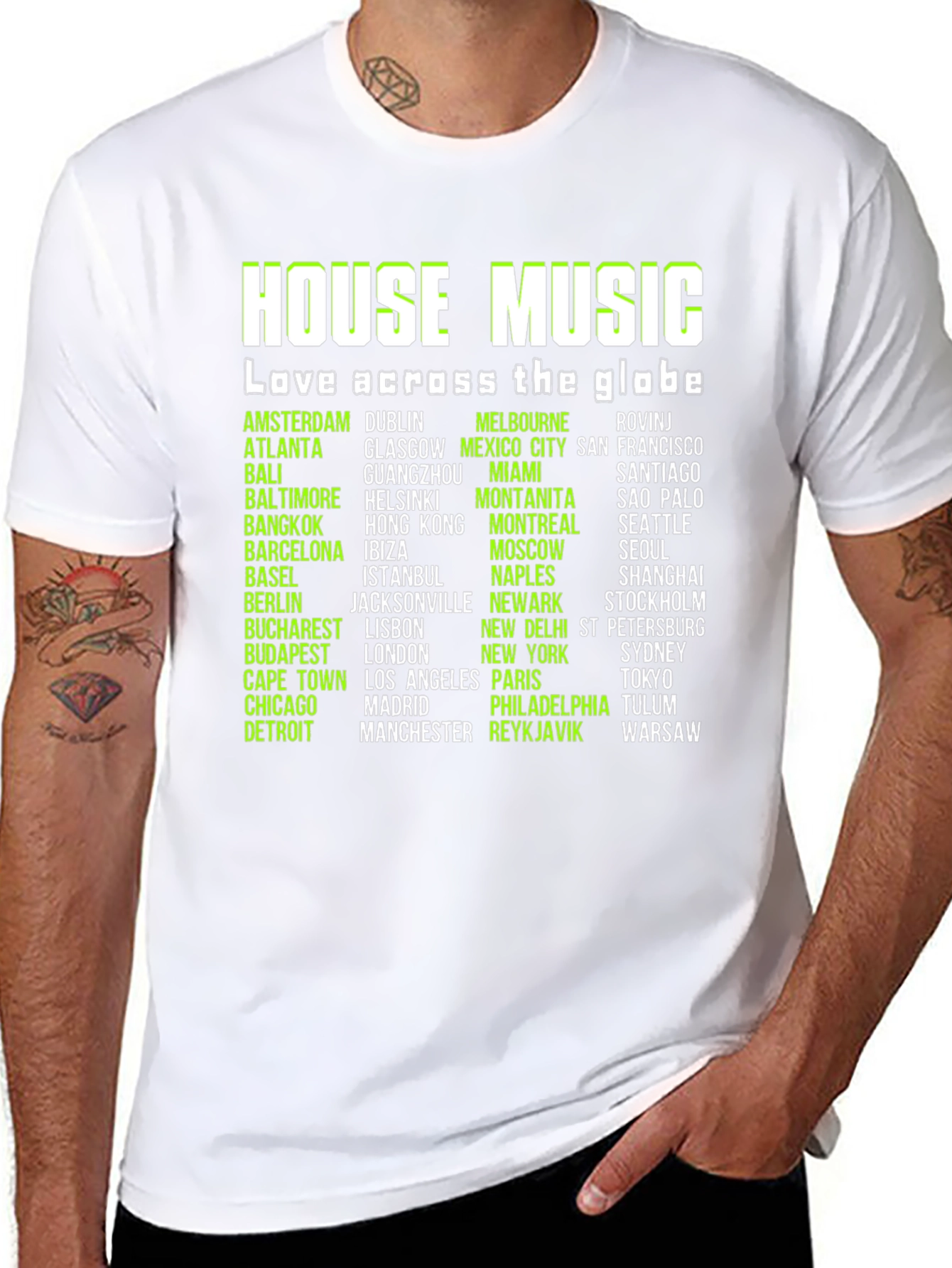 House Music Lover Black T-Shirt