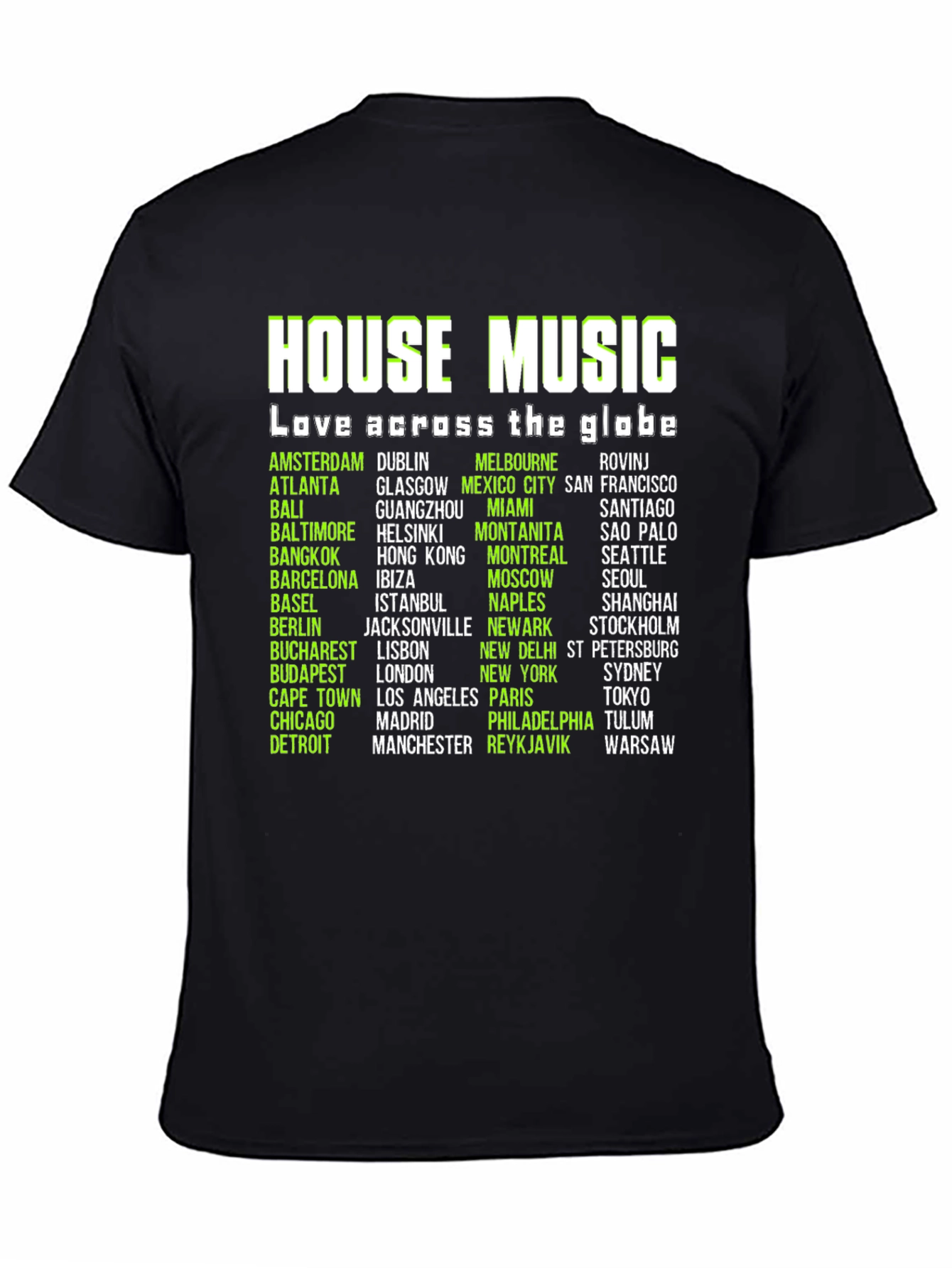 House Music Lover Black T-Shirt