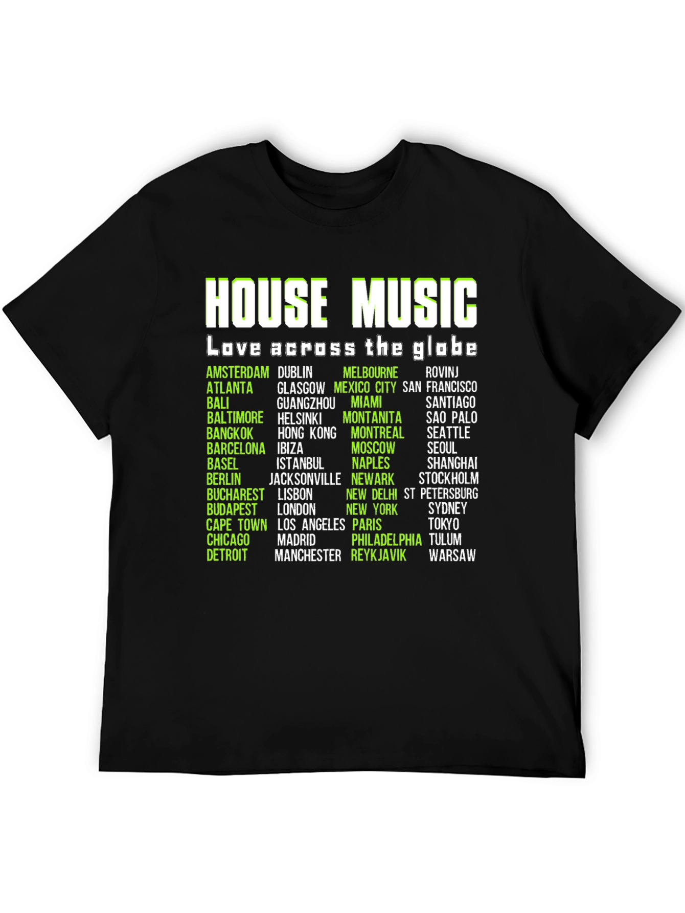 House Music Lover Black T-Shirt