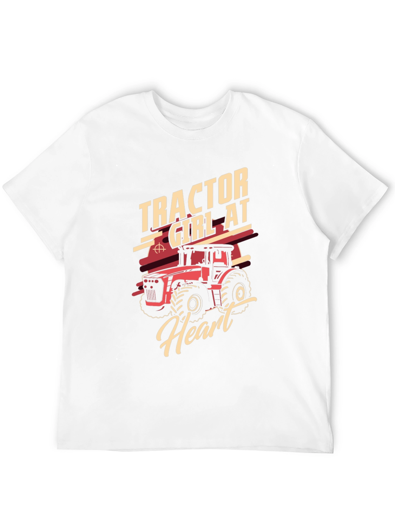 Tractor Girl at Heart Black Graphic Tee