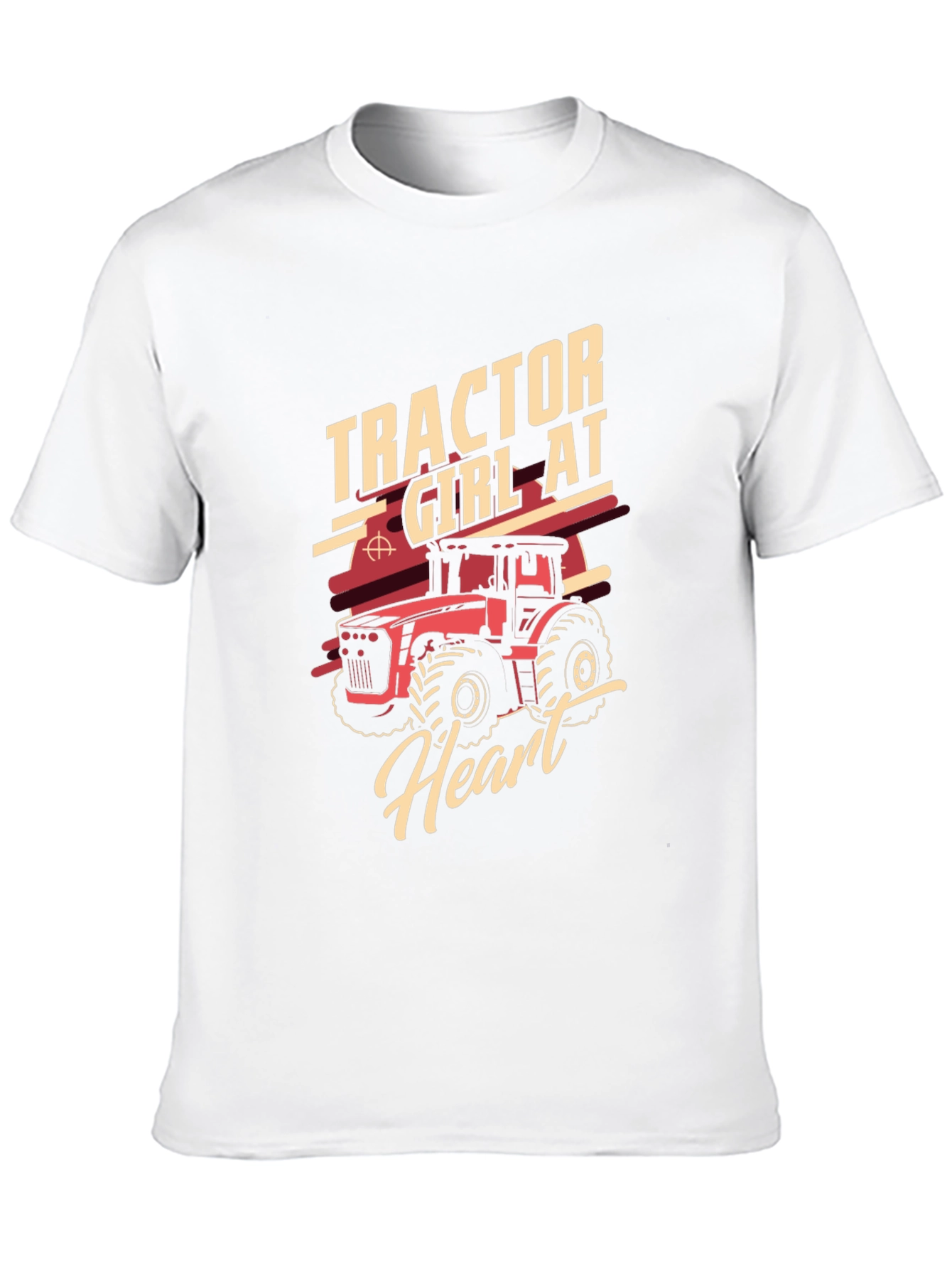 Tractor Girl at Heart Black Graphic Tee