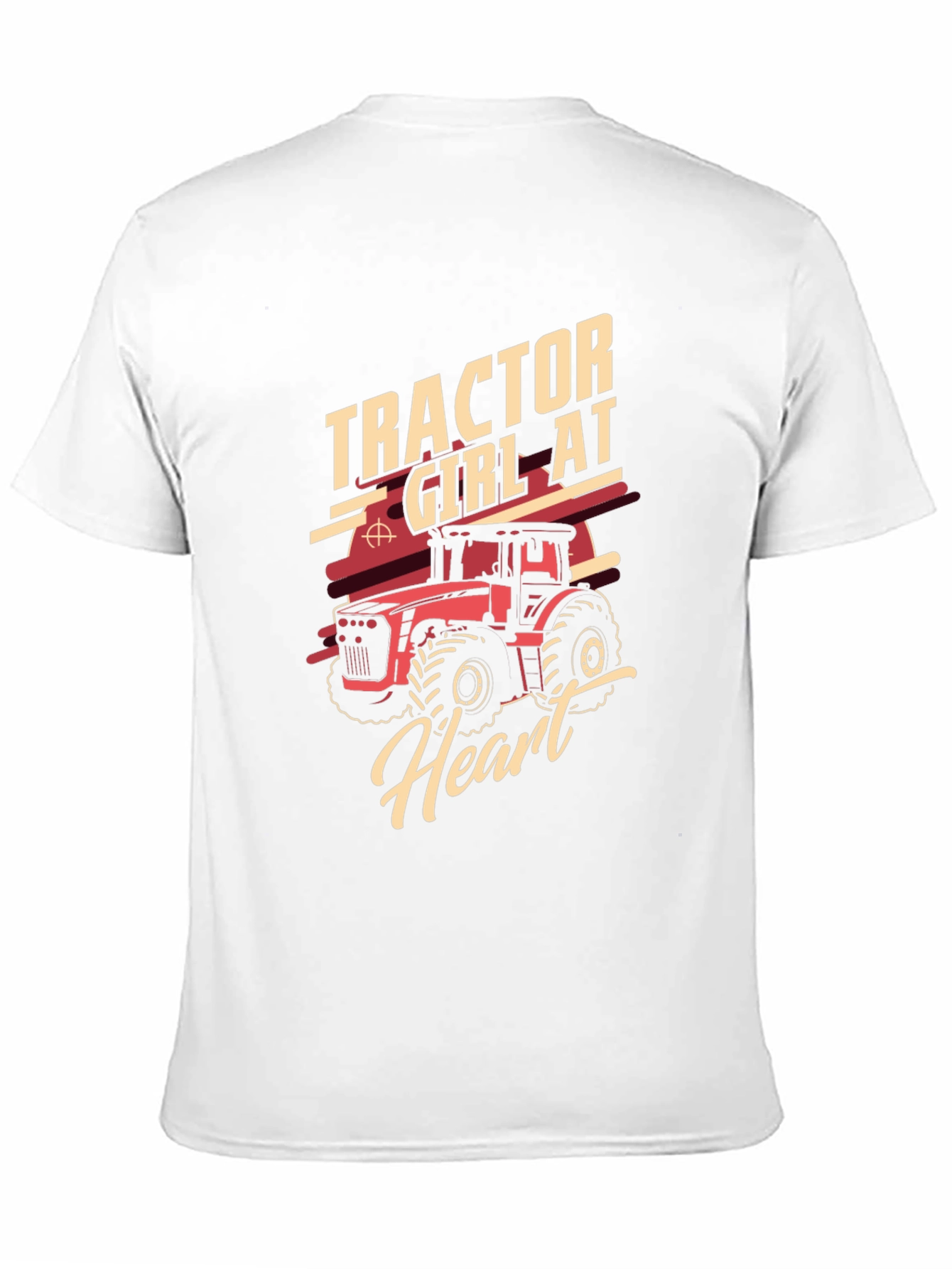 Tractor Girl at Heart Black Graphic Tee