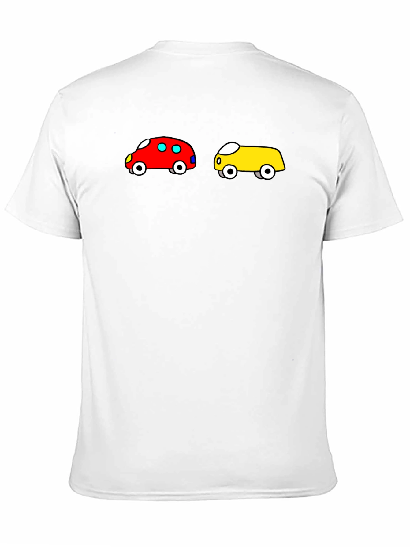 Cartoon Car Graphic Tee - Fun Black T-Shirt