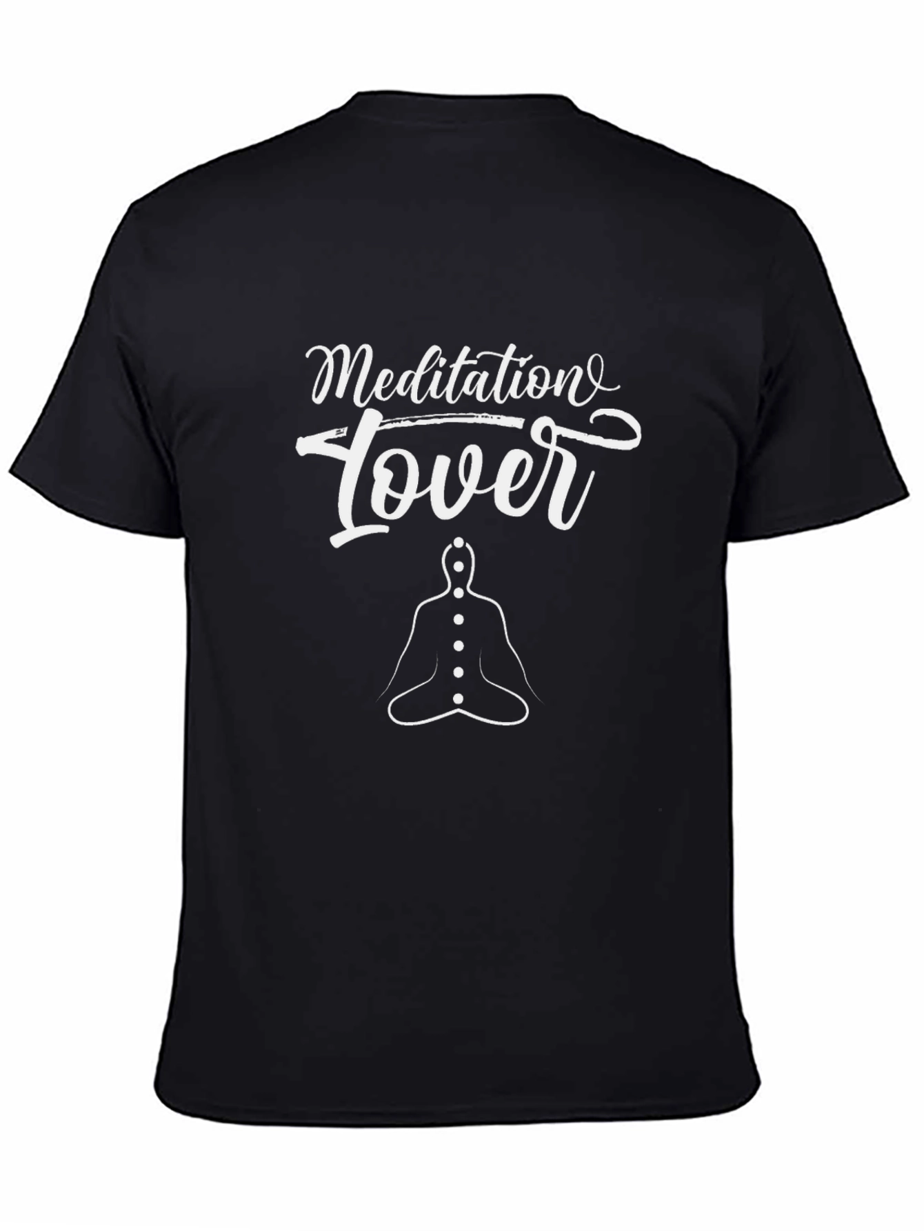 Meditation Lover Black Cotton T-Shirt