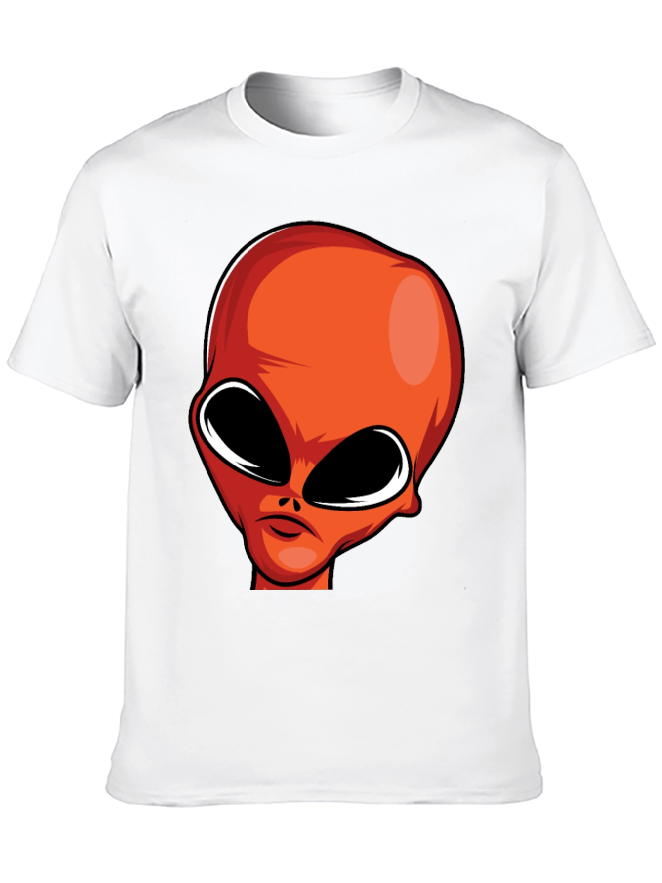 Alien Head Graphic T-Shirt - Black