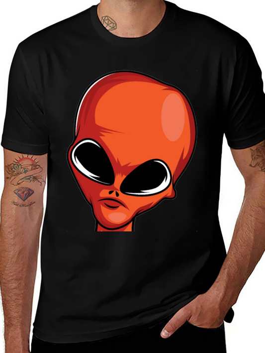 Alien Head Graphic T-Shirt - Black