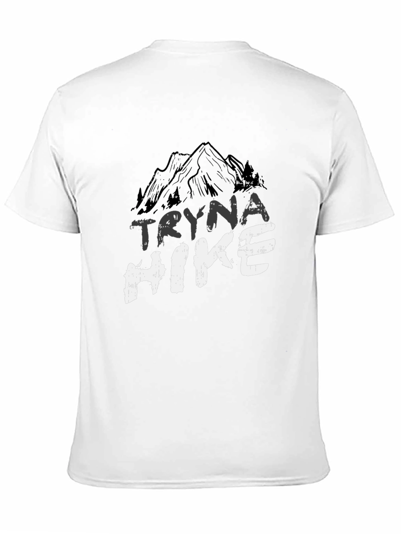 Tryna Hike Black Graphic Tee