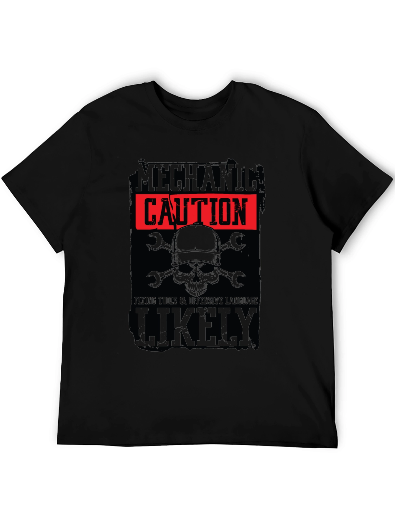 Mechanic Caution Graphic Tee - Offensive Language Likely