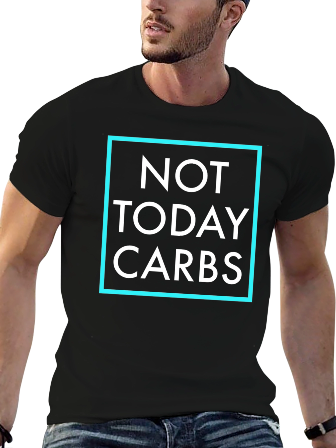 Not Today Carbs Graphic T-Shirt - Black