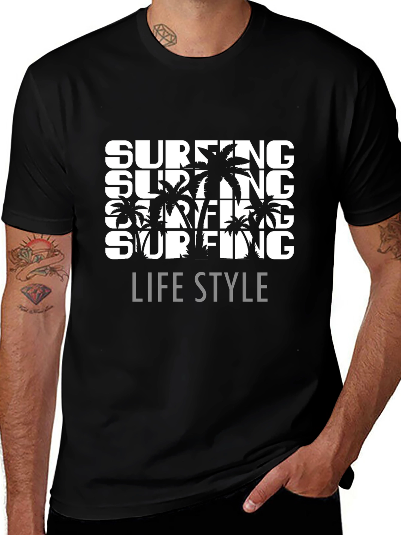 Surfing Life Style Graphic Tee