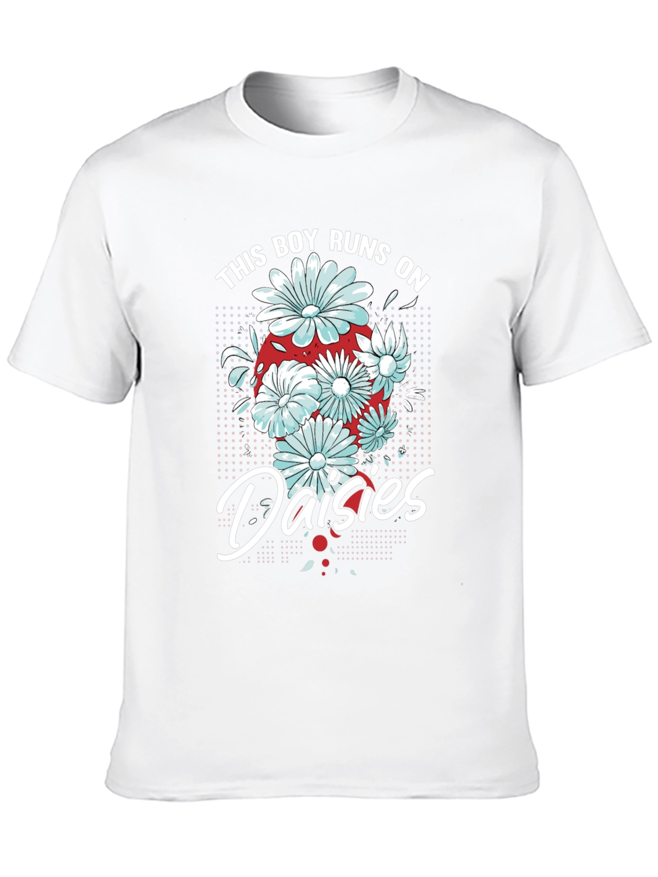 This Boy Runs on Daisies T-Shirt - Black