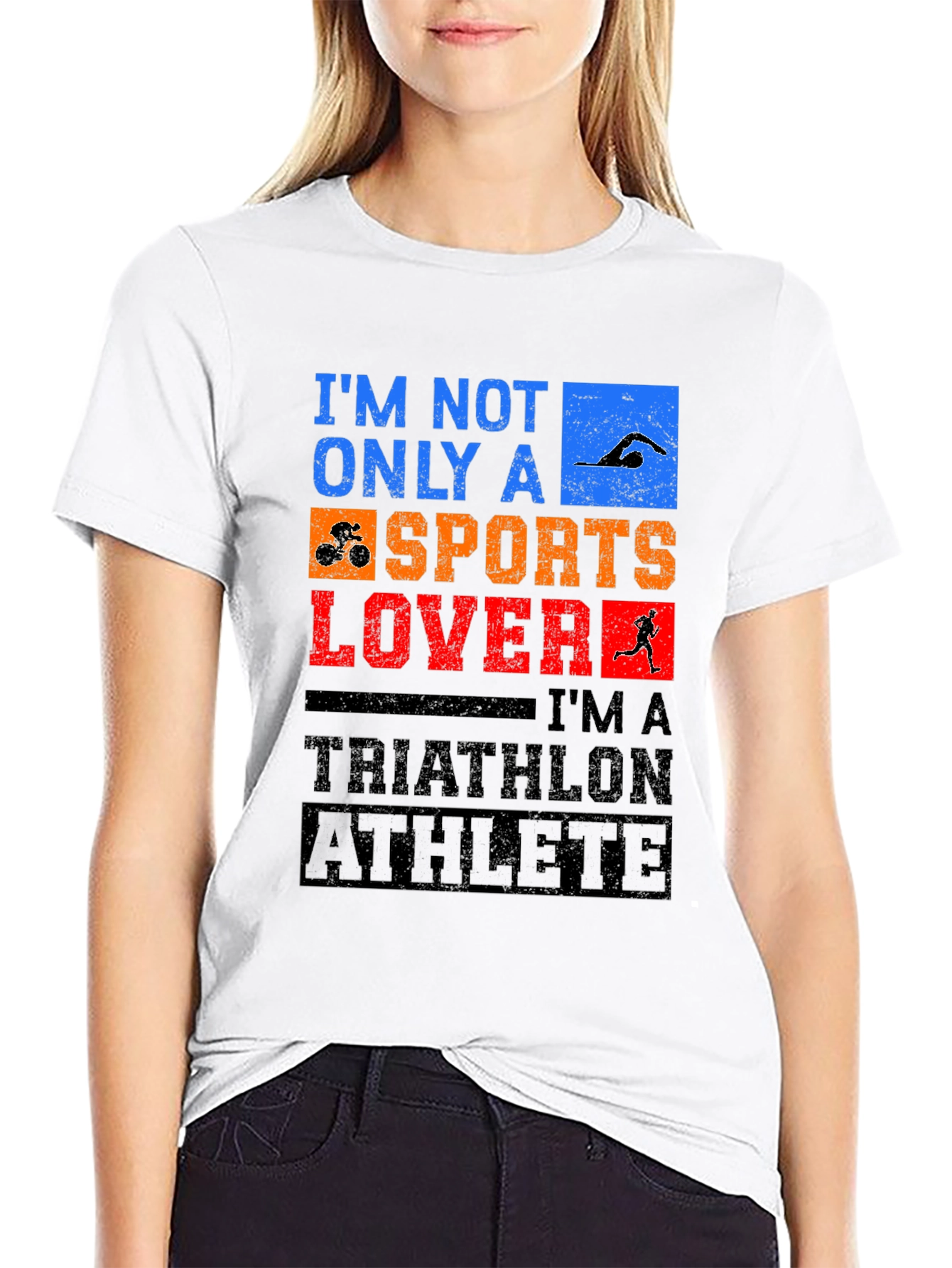 Triathlon Athlete Graphic T-Shirt - Sports Lover Tee