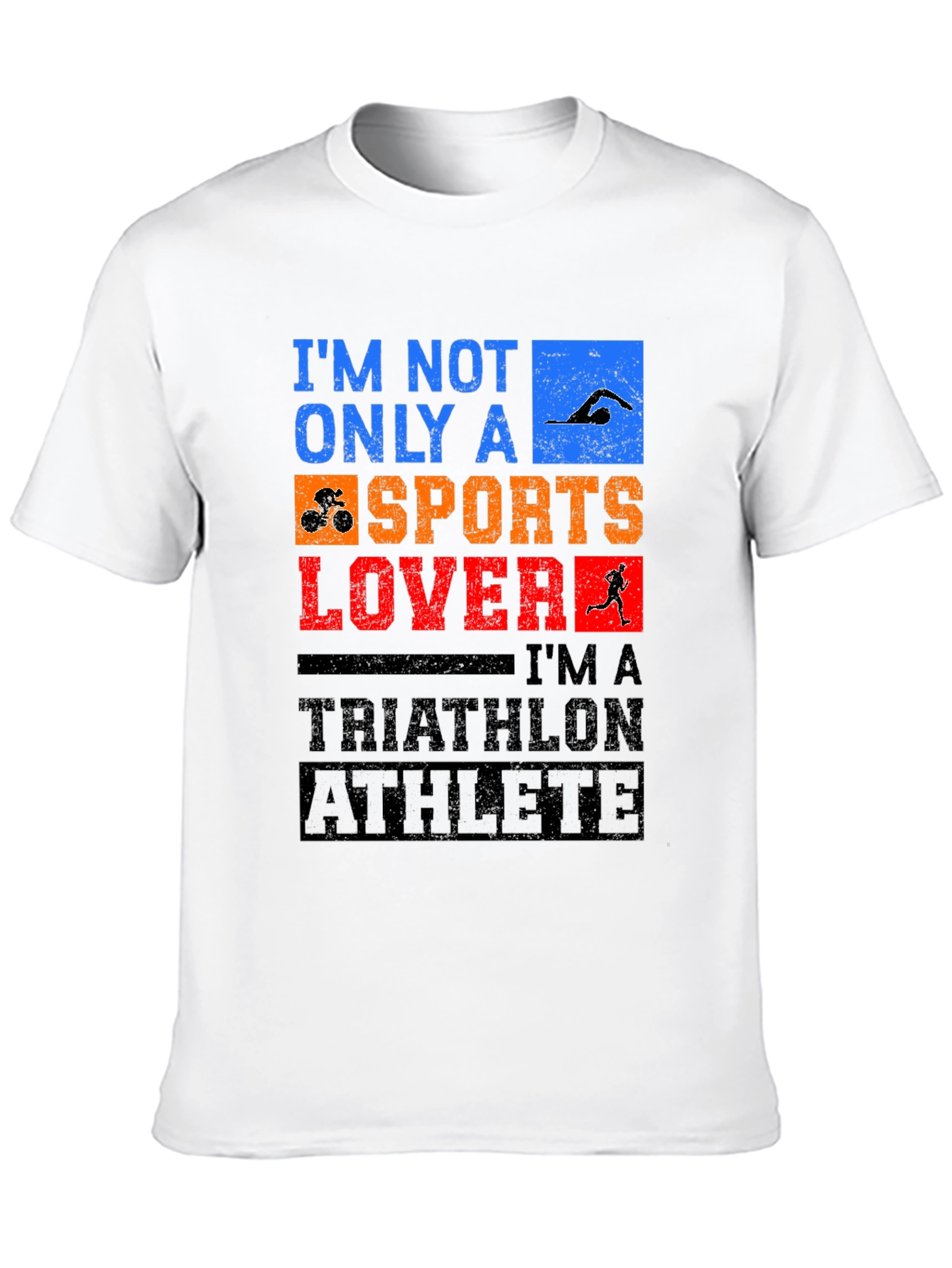 Triathlon Athlete Graphic T-Shirt - Sports Lover Tee