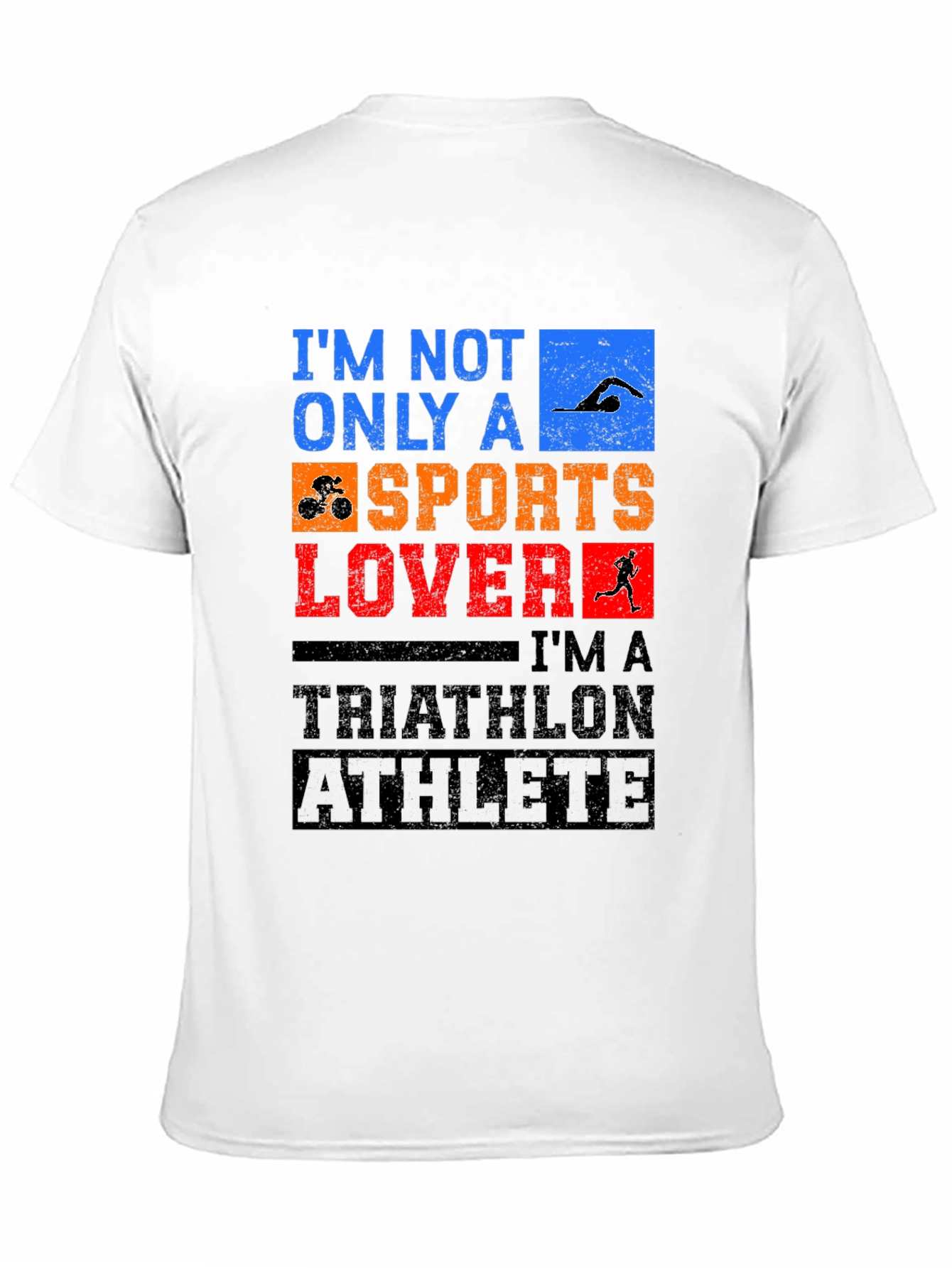 Triathlon Athlete Graphic T-Shirt - Sports Lover Tee