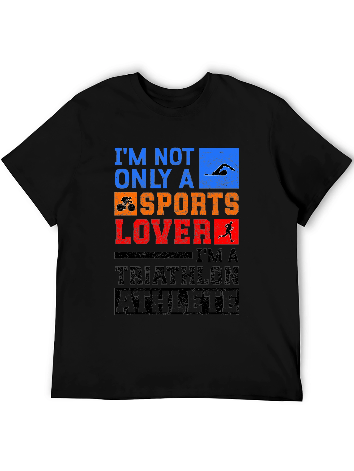 Triathlon Athlete Graphic T-Shirt - Sports Lover Tee