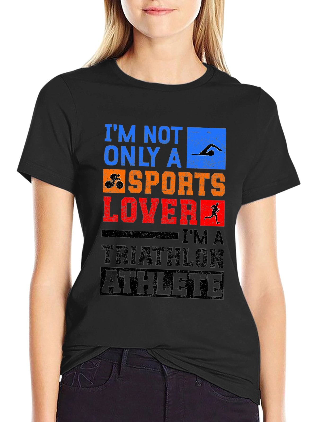 Triathlon Athlete Graphic T-Shirt - Sports Lover Tee