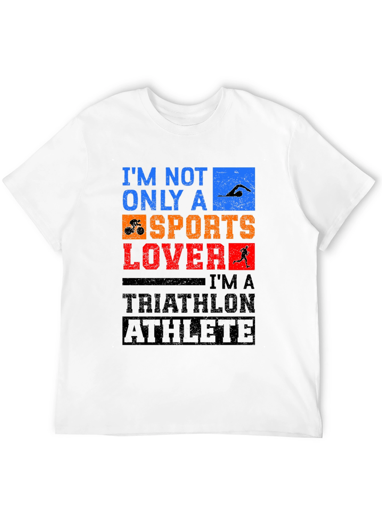 Triathlon Athlete Graphic T-Shirt - Sports Lover Tee