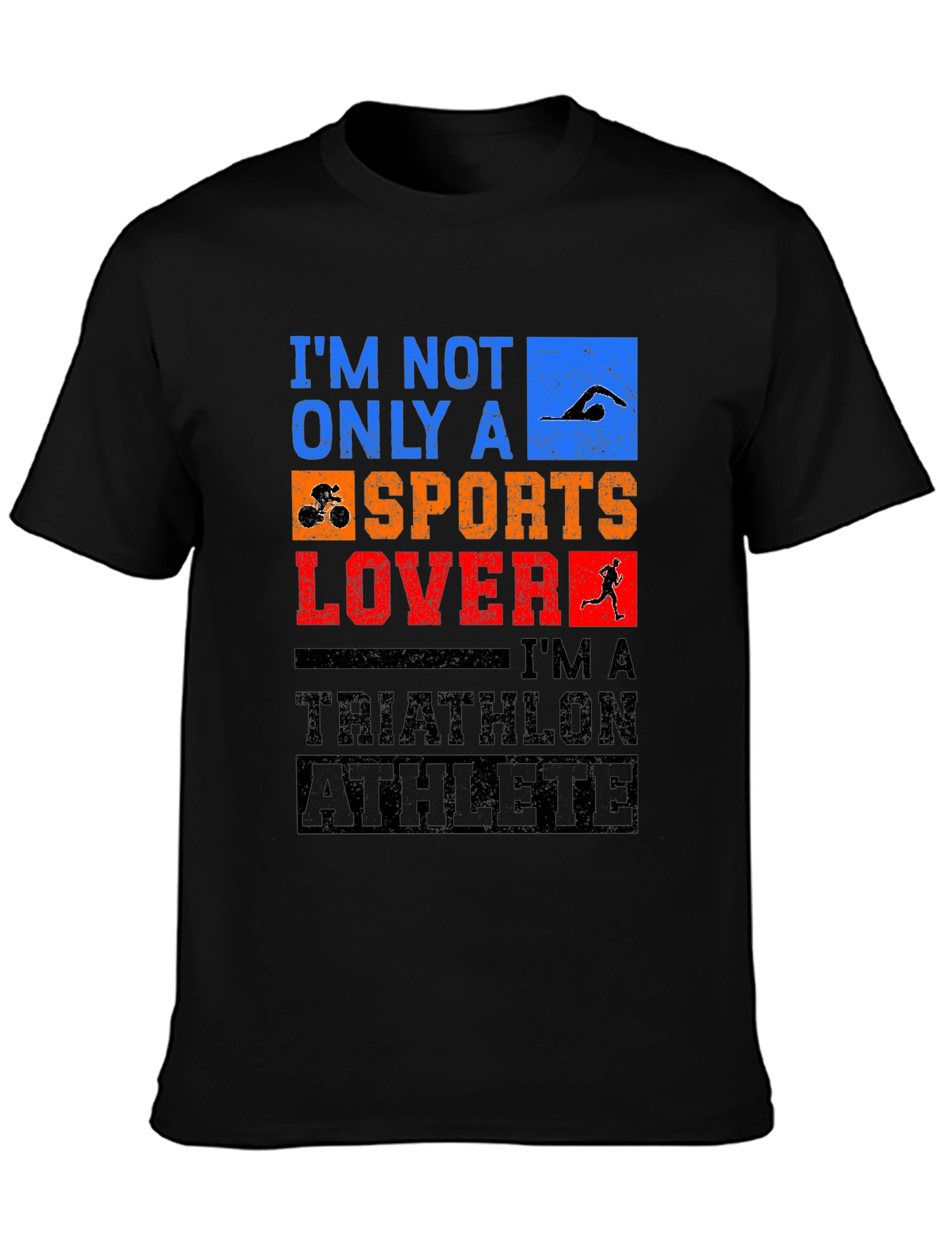 Triathlon Athlete Graphic T-Shirt - Sports Lover Tee