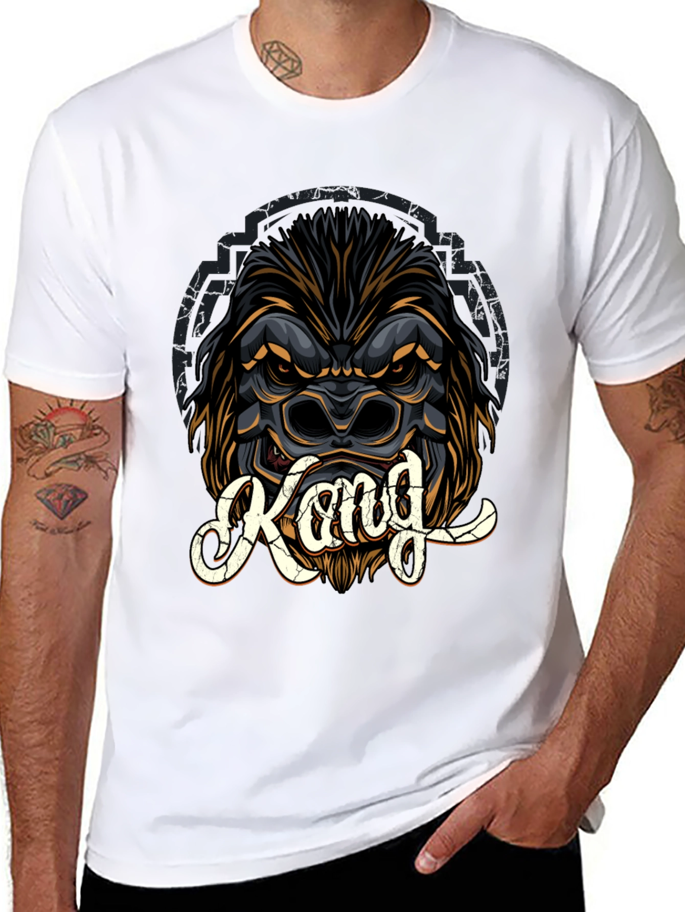 Kong Graphic Print Black T-Shirt