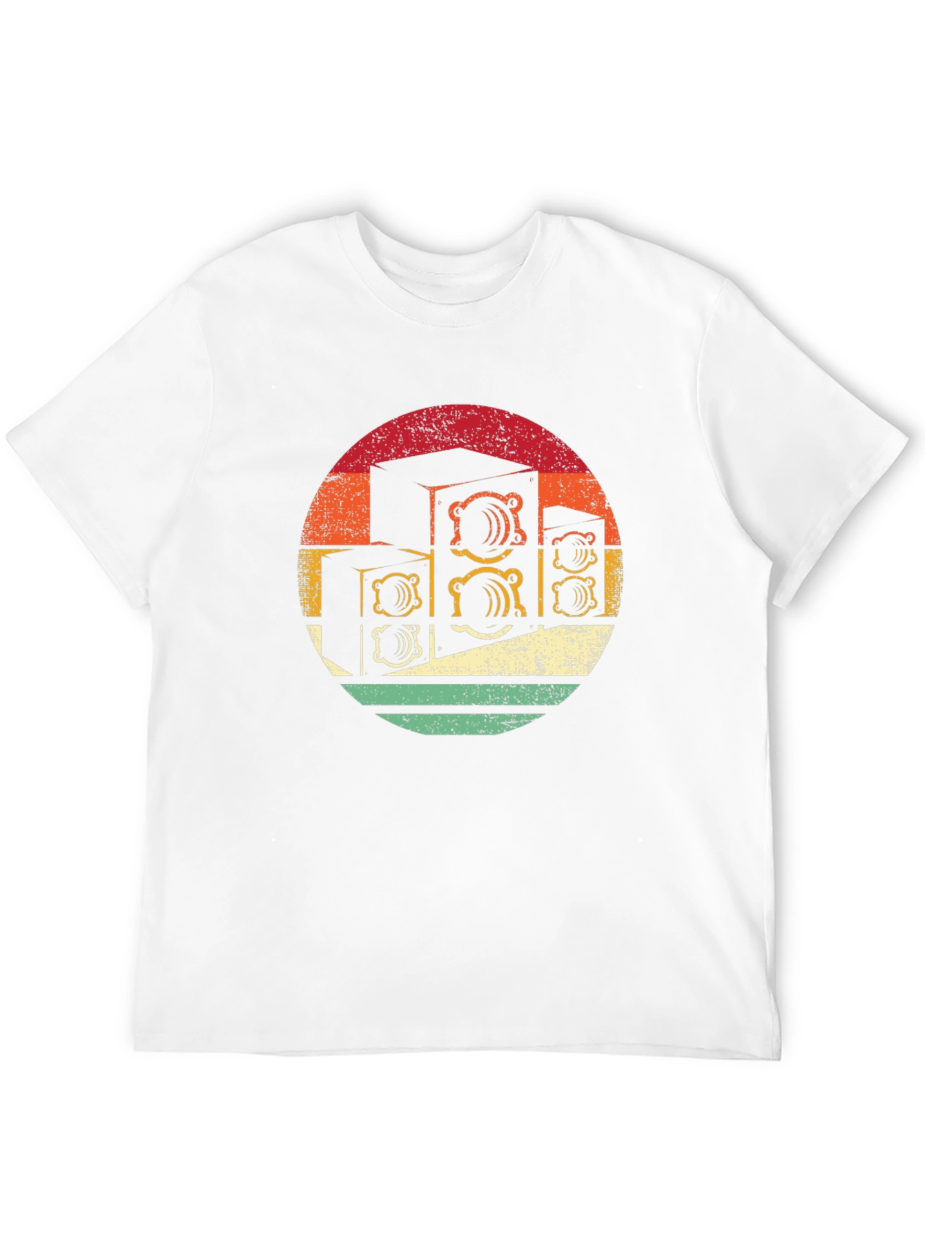 Retro Speaker Stack Black T-Shirt