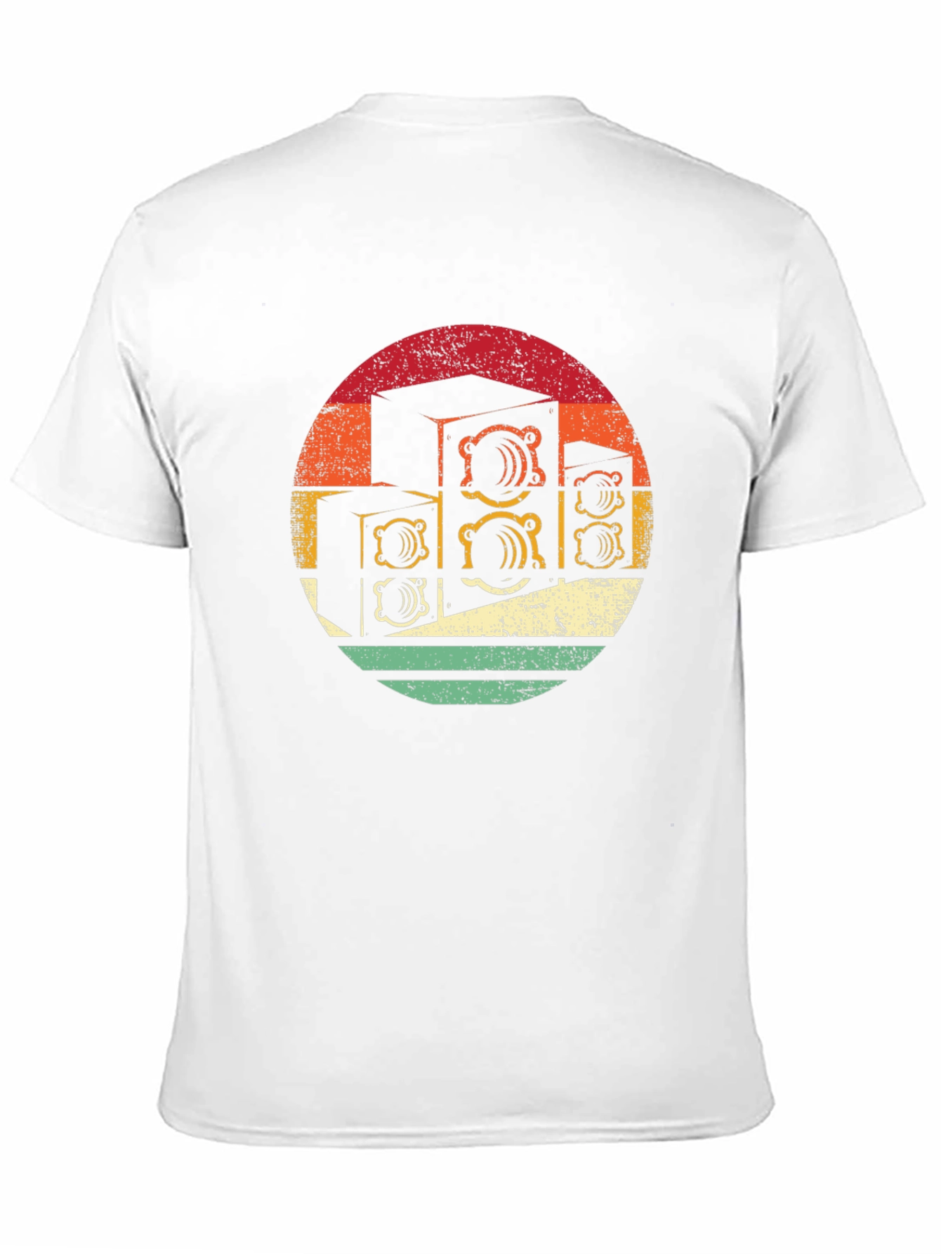 Retro Speaker Stack Black T-Shirt