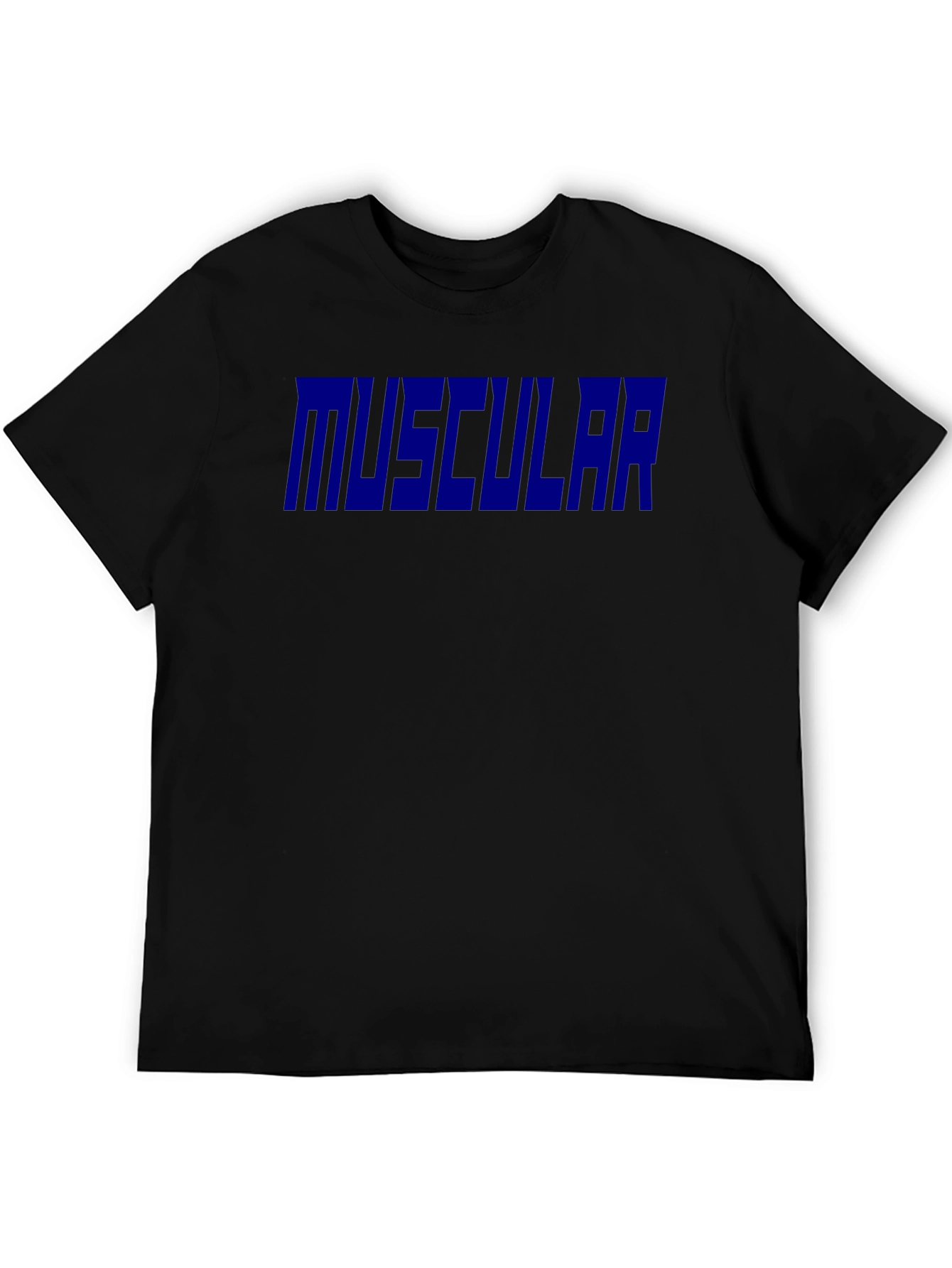 Muscular Graphic T-Shirt - Black Bold Print