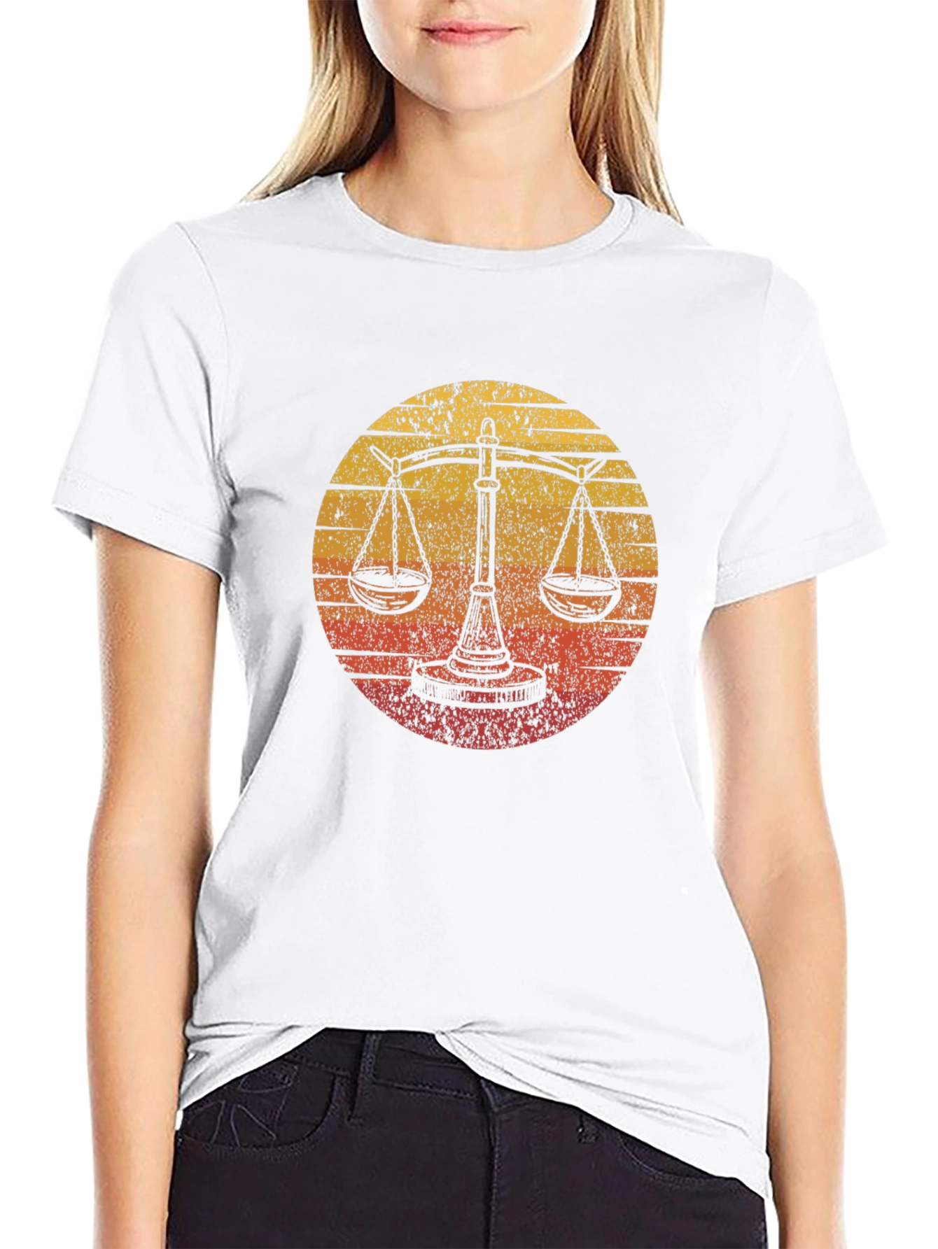 Scales of Justice Sunset Graphic Tee