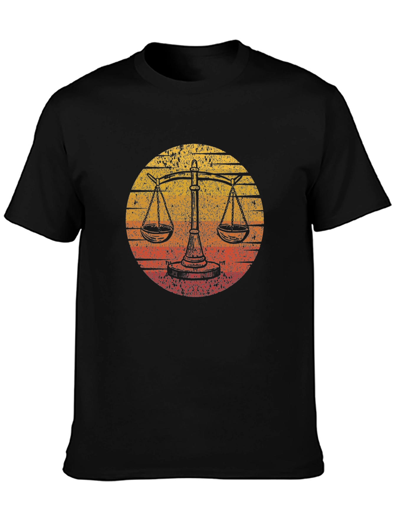 Scales of Justice Sunset Graphic Tee