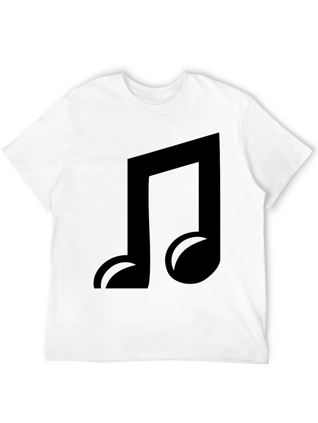 Black Music Note Graphic Tee - Casual Comfort