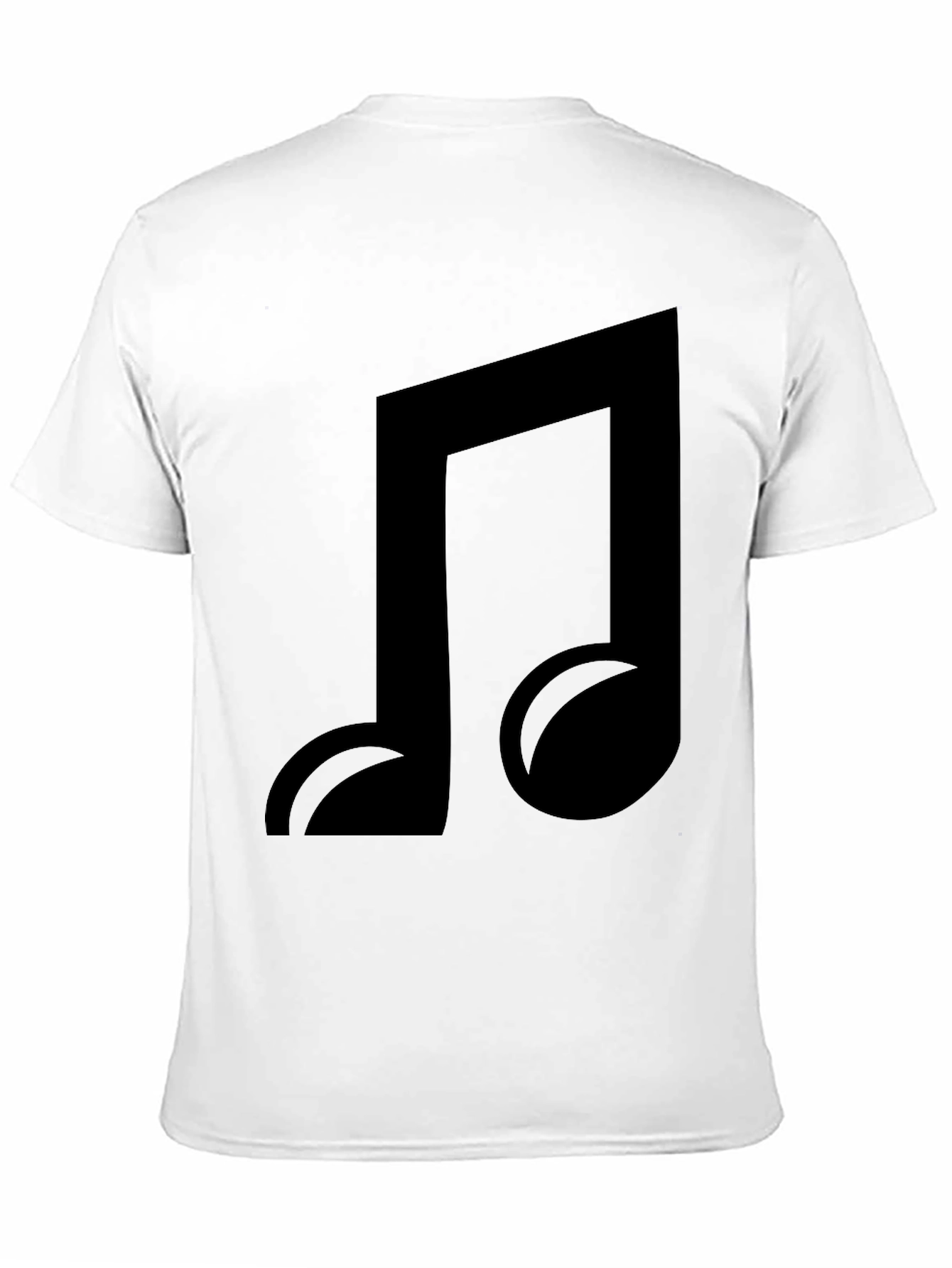 Black Music Note Graphic Tee - Casual Comfort