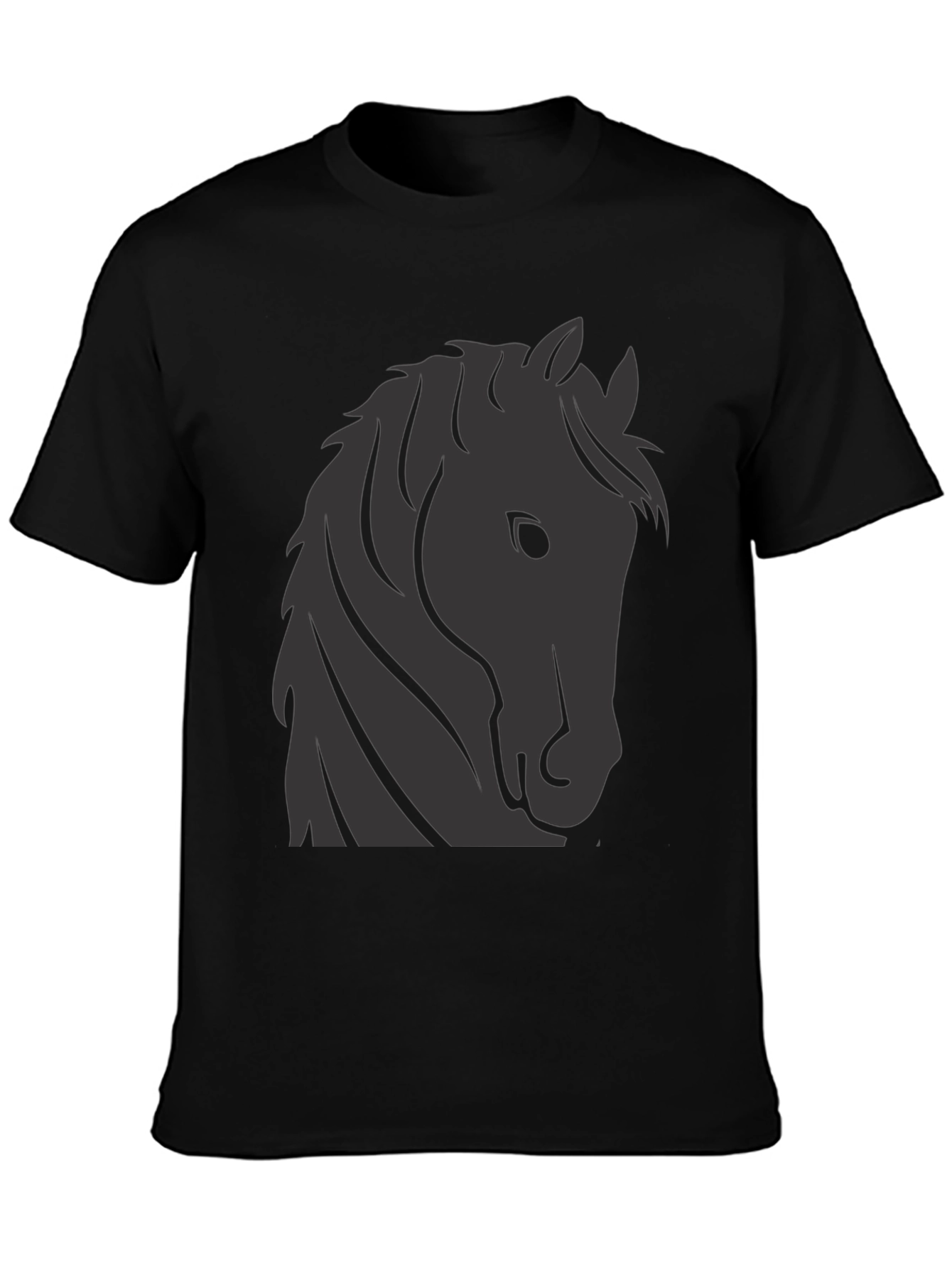 Horse Graphic Tee - Stylish Black T-Shirt