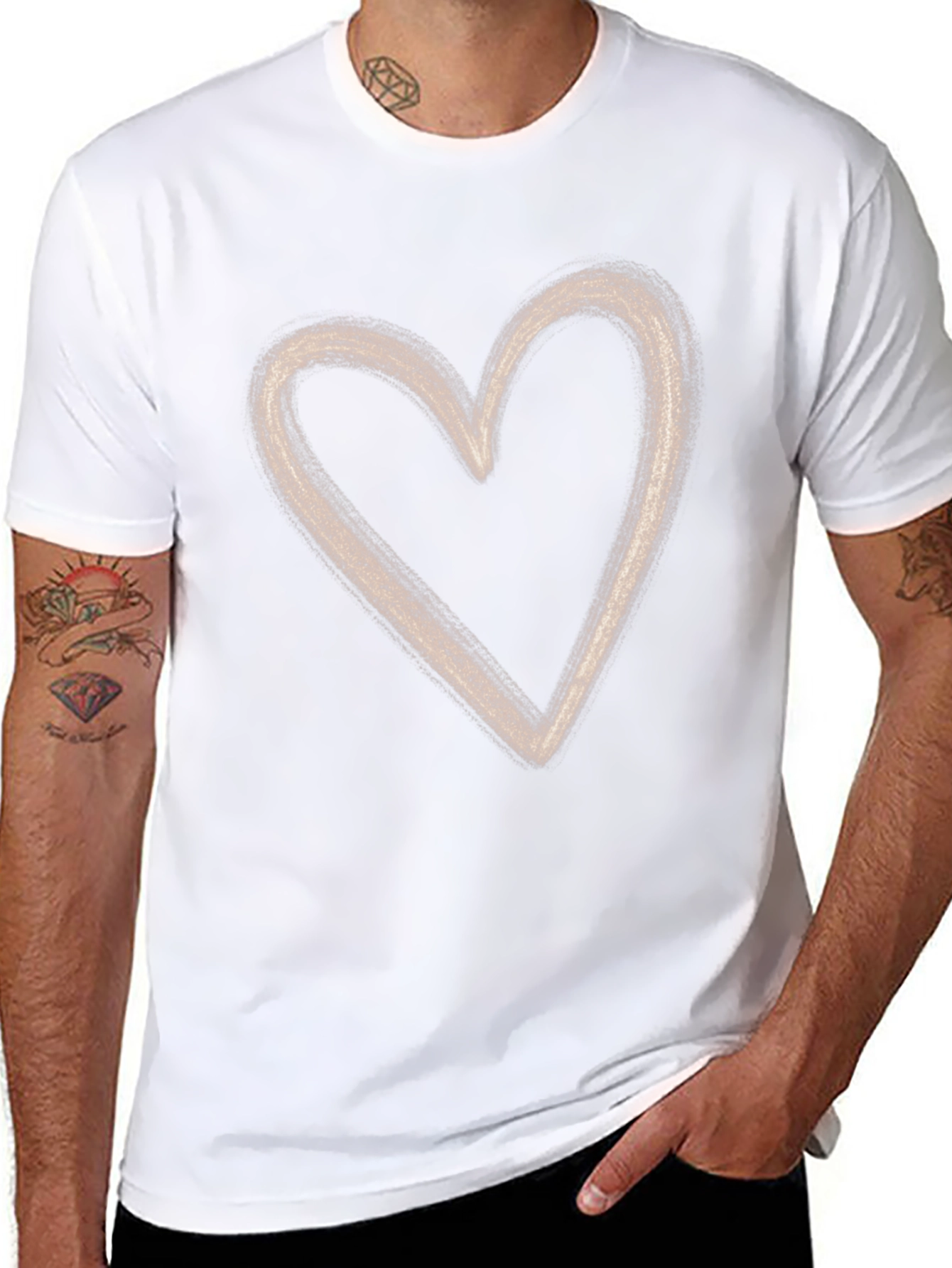 Heart Graphic Black T-Shirt