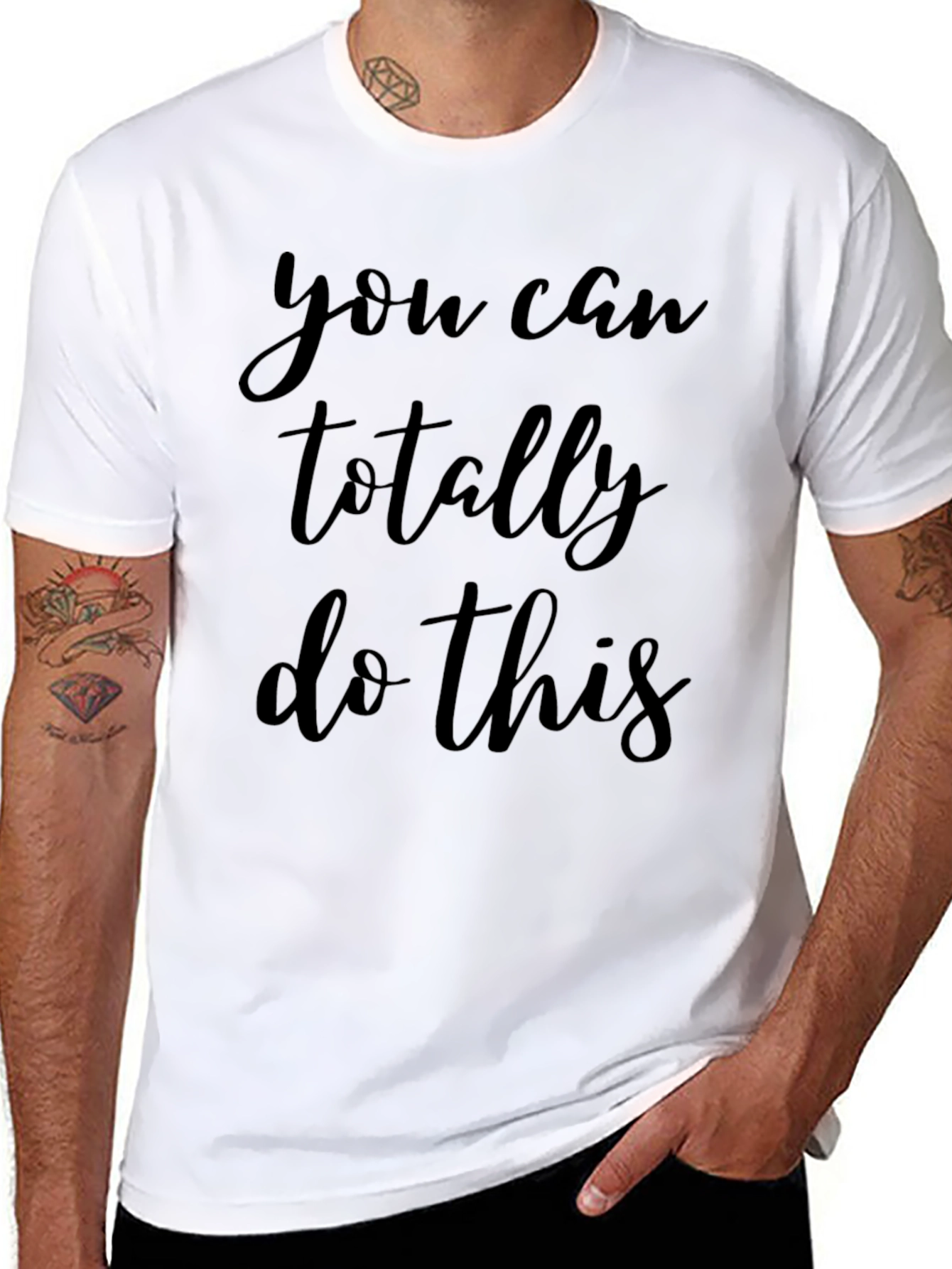 Motivational Black T-Shirt - You Can Do This!