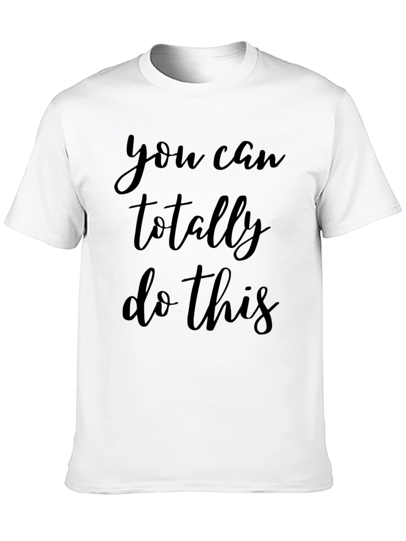 Motivational Black T-Shirt - You Can Do This!