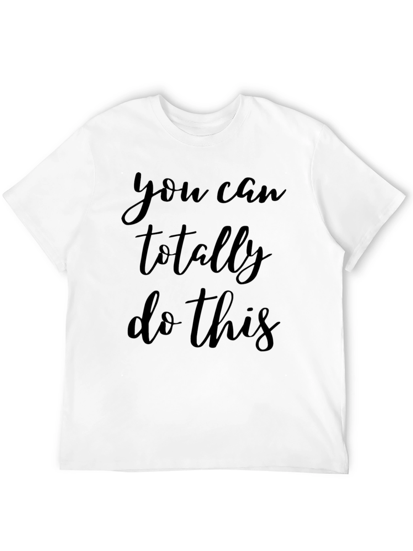 Motivational Black T-Shirt - You Can Do This!
