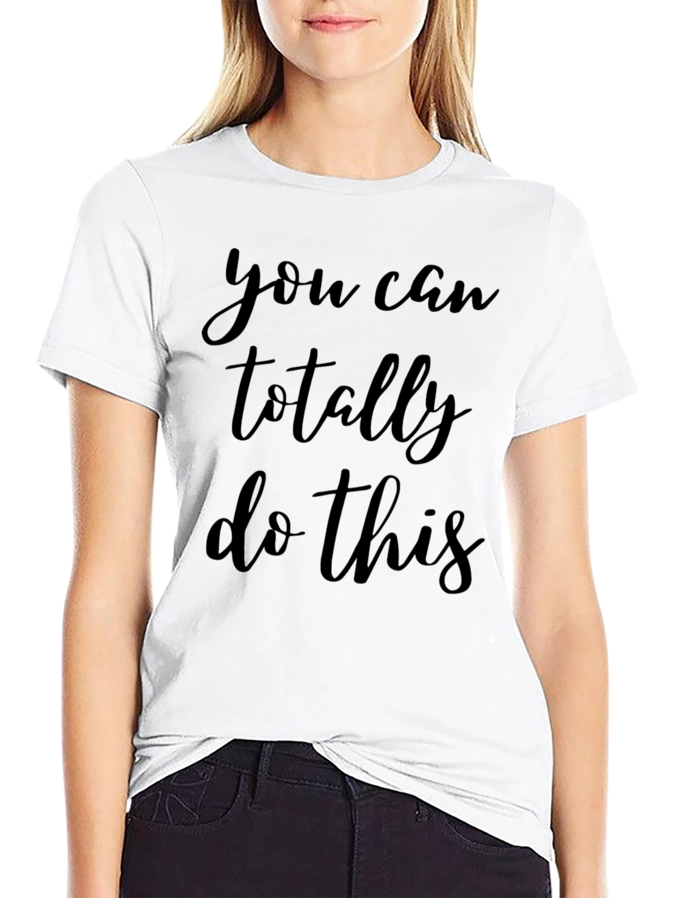 Motivational Black T-Shirt - You Can Do This!