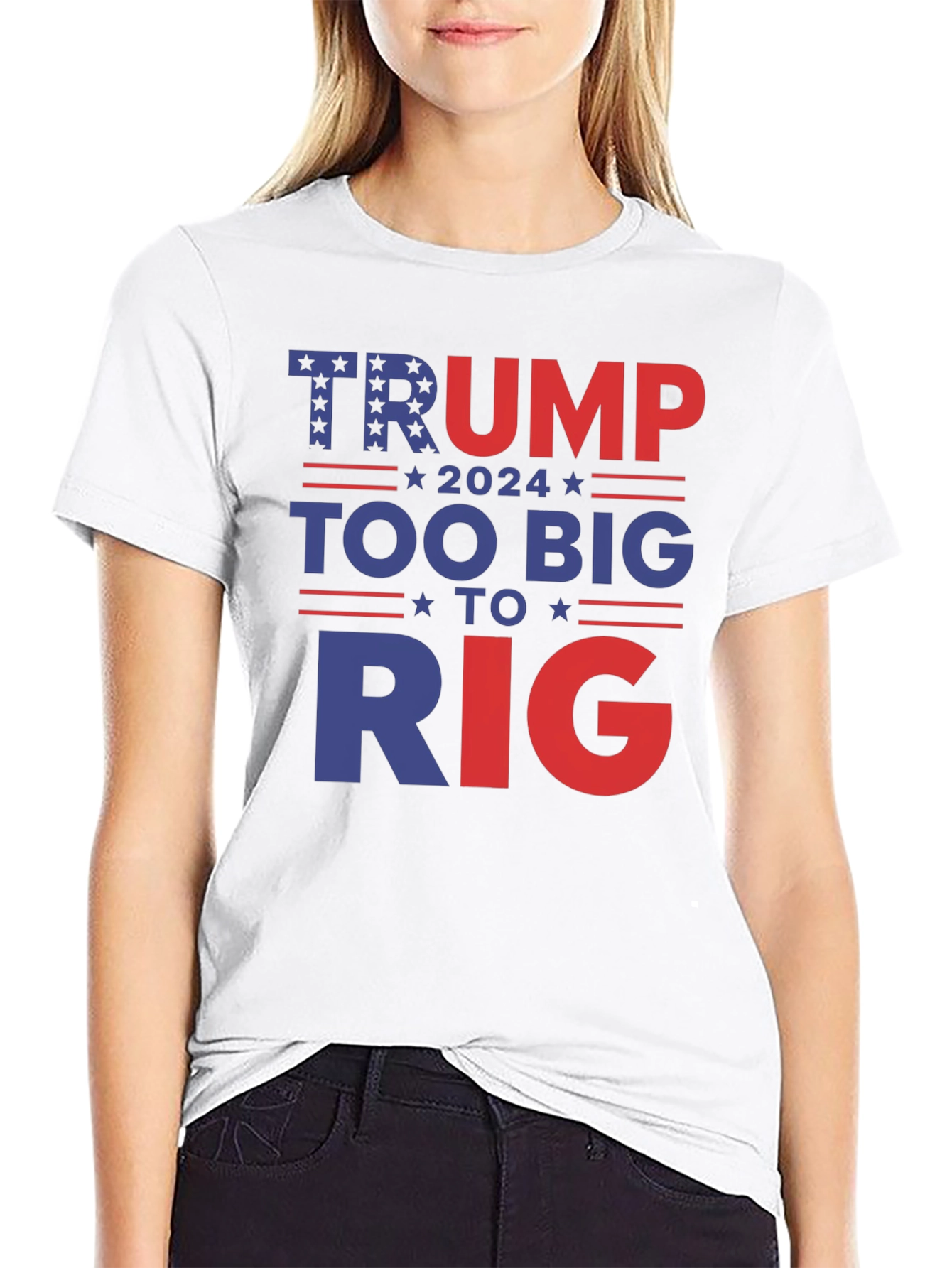 Trump 2024 Too Big To Rig Graphic Tee