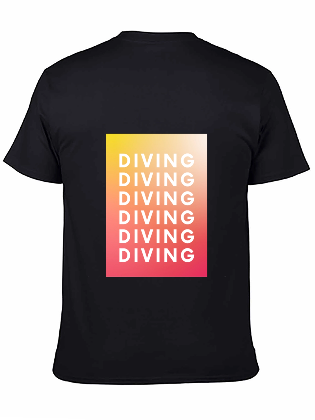 Diving Graphic Tee - Gradient Black T-Shirt