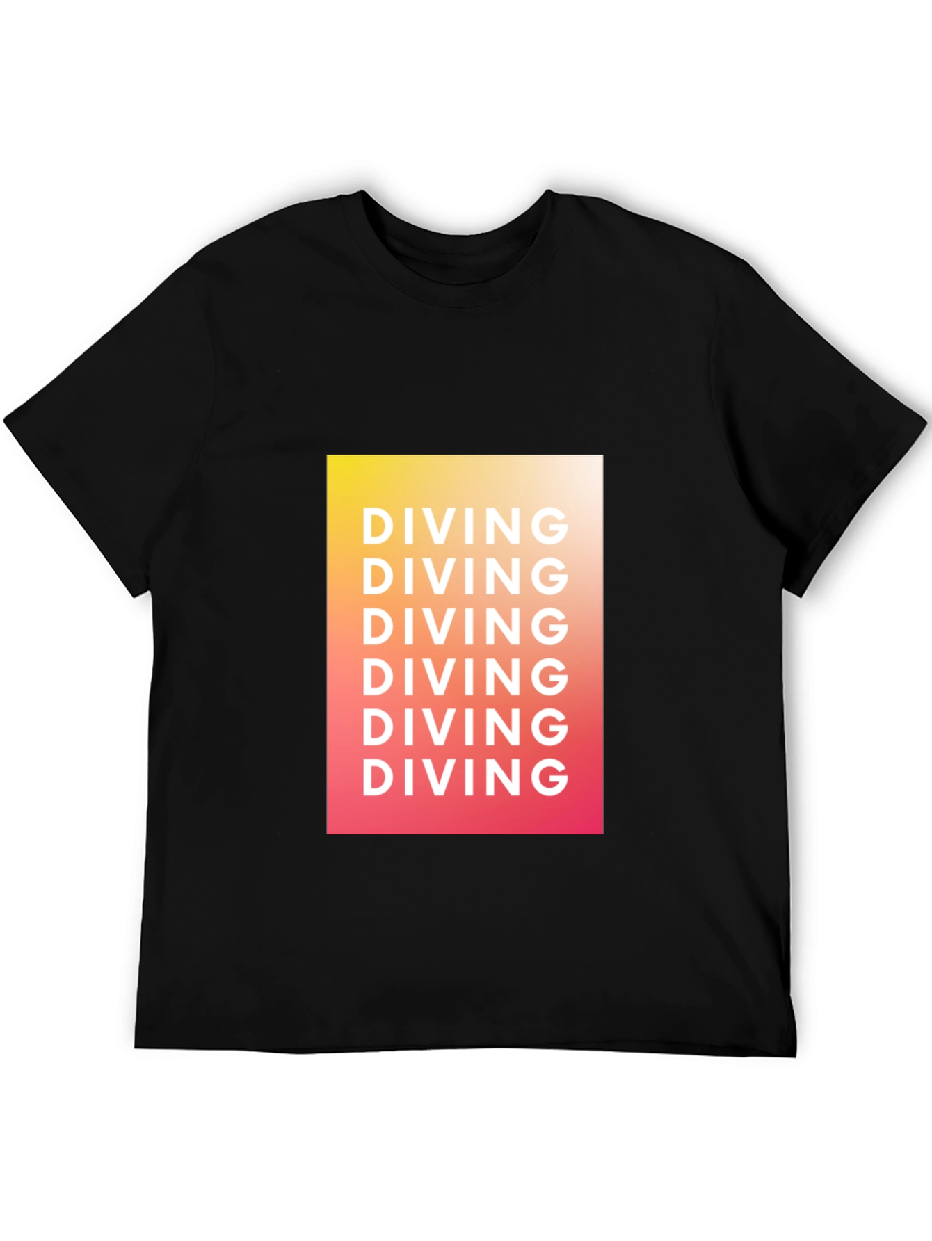 Diving Graphic Tee - Gradient Black T-Shirt