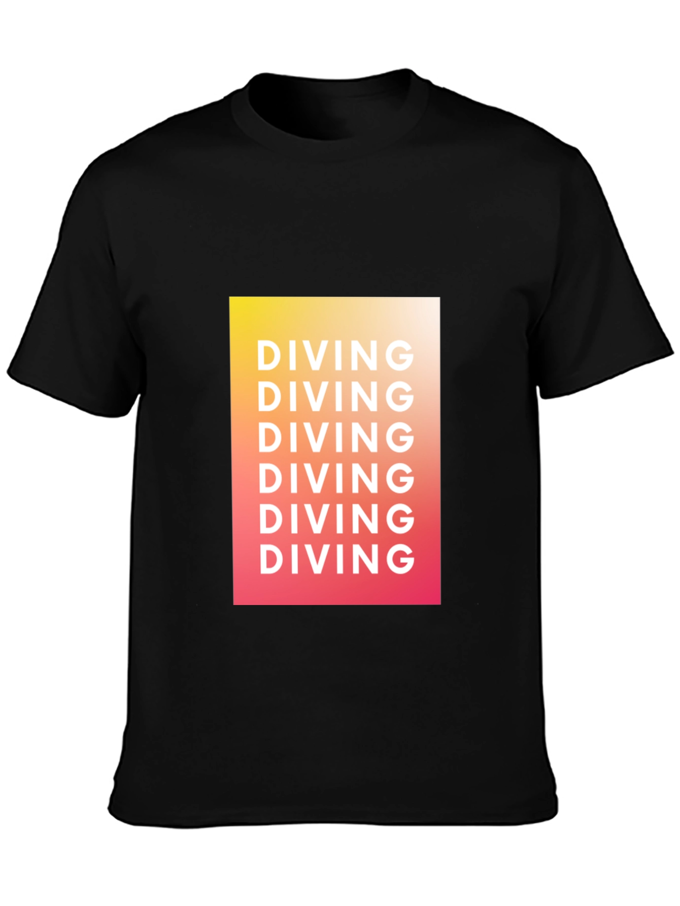 Diving Graphic Tee - Gradient Black T-Shirt