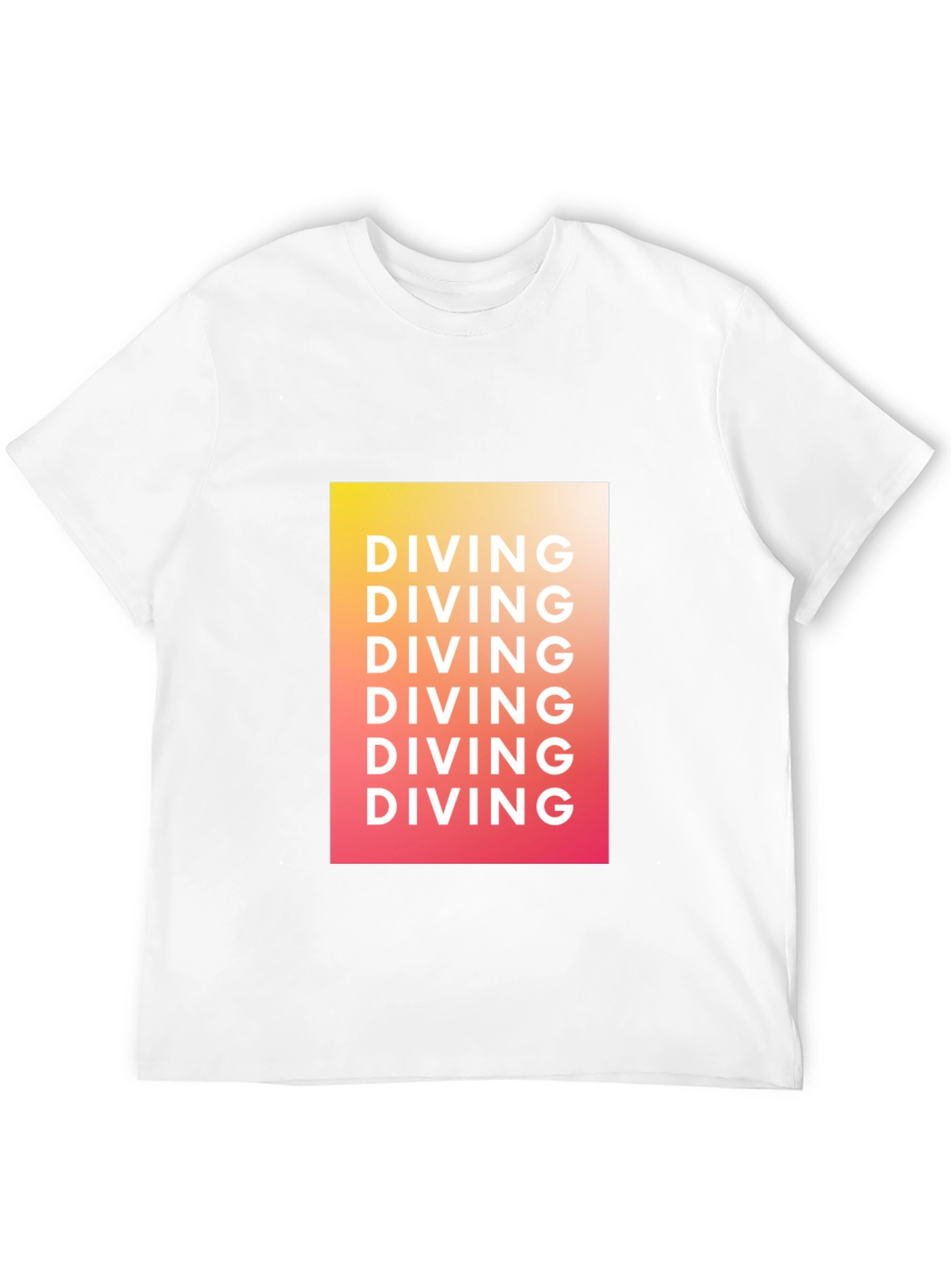 Diving Graphic Tee - Gradient Black T-Shirt