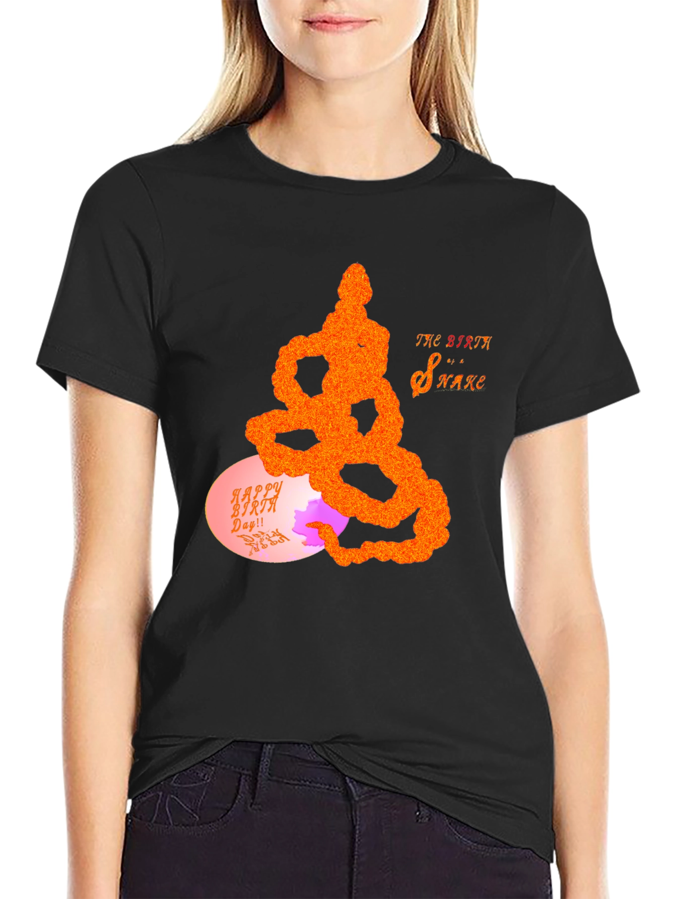 Birth Snake Graphic Tee - Unique Design