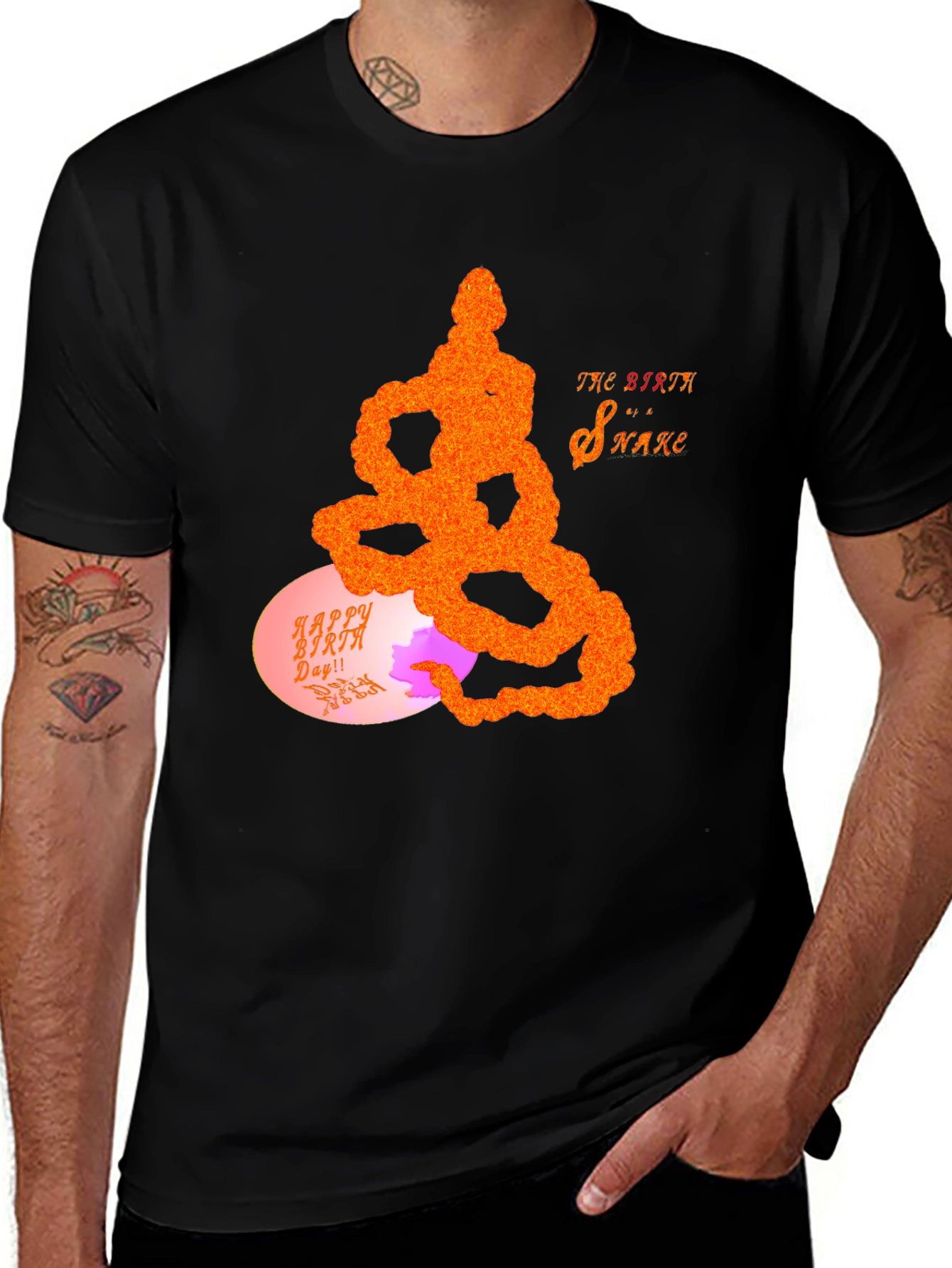 Birth Snake Graphic Tee - Unique Design