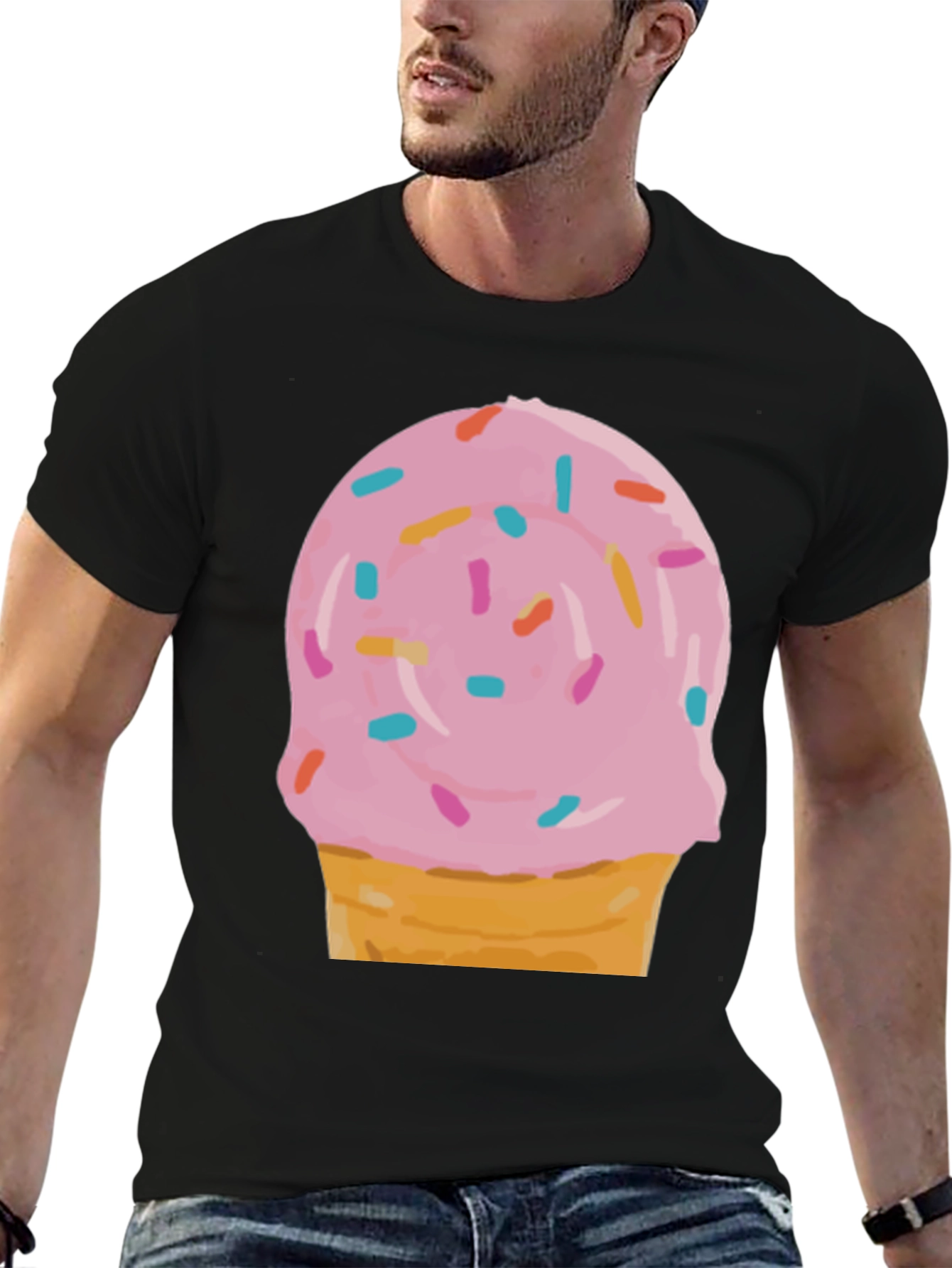 Fun Ice Cream Cone Graphic T-Shirt