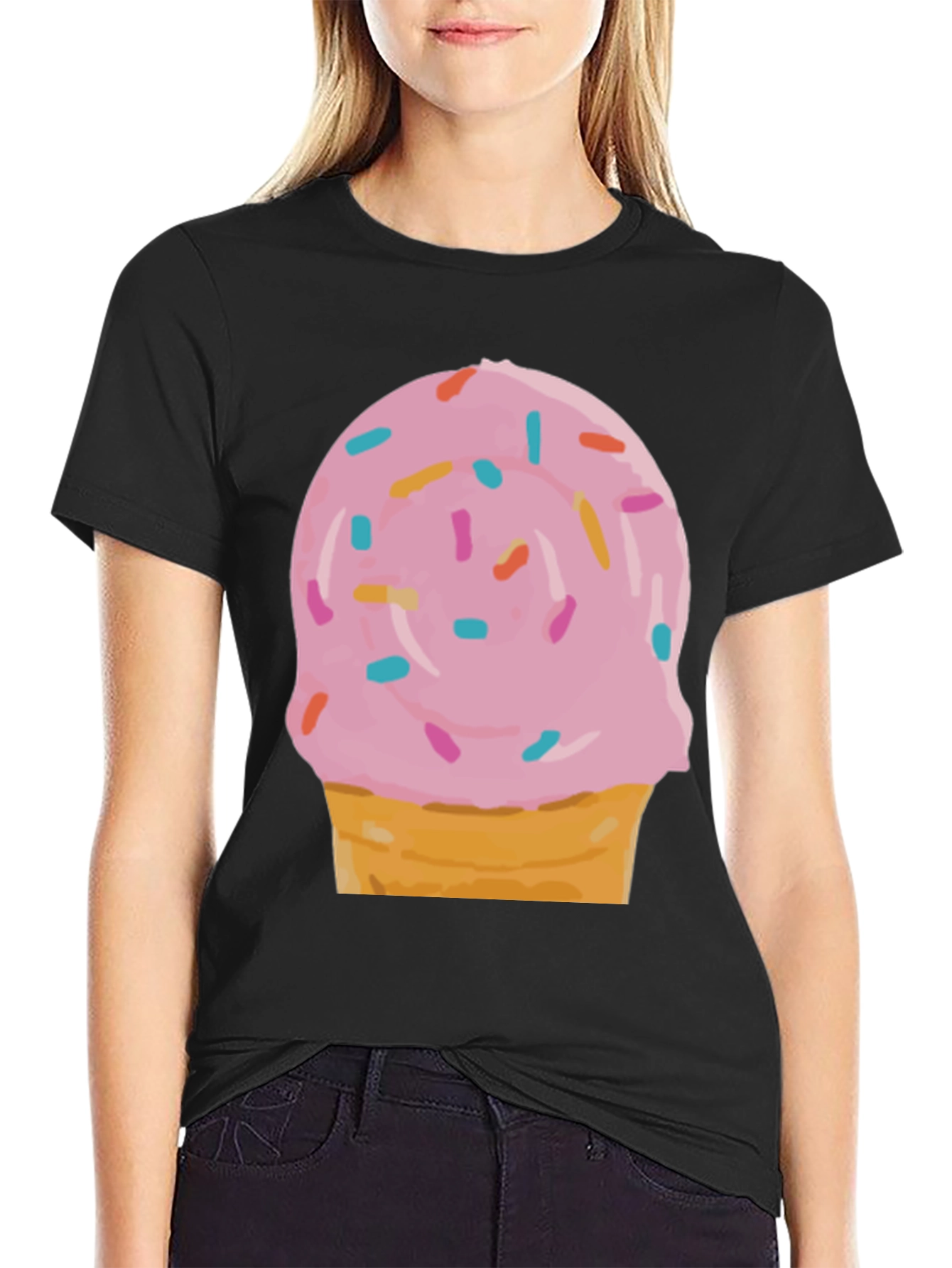 Fun Ice Cream Cone Graphic T-Shirt