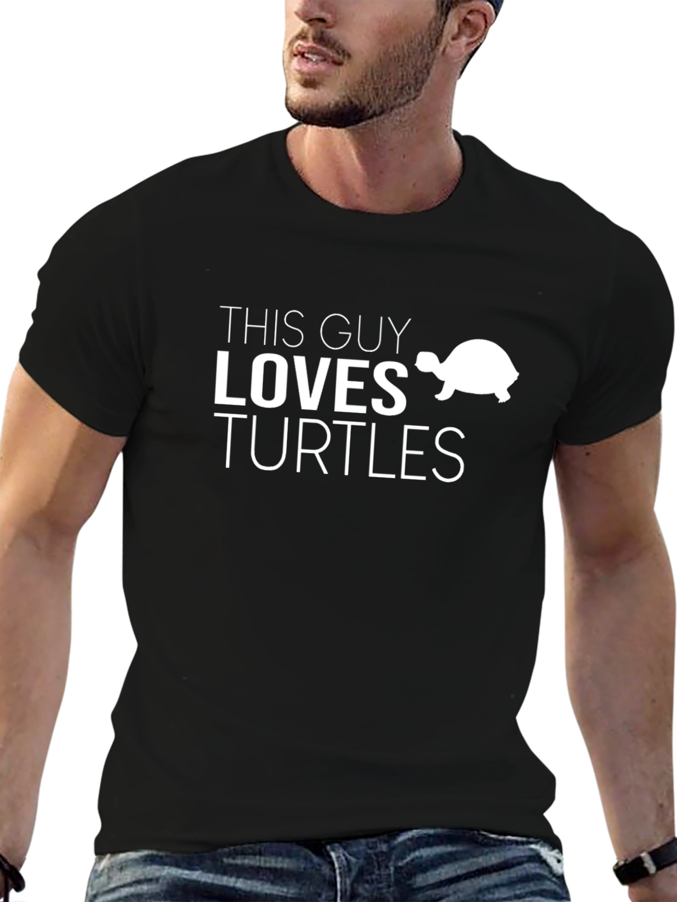 This Guy Loves Turtles Graphic Tee
