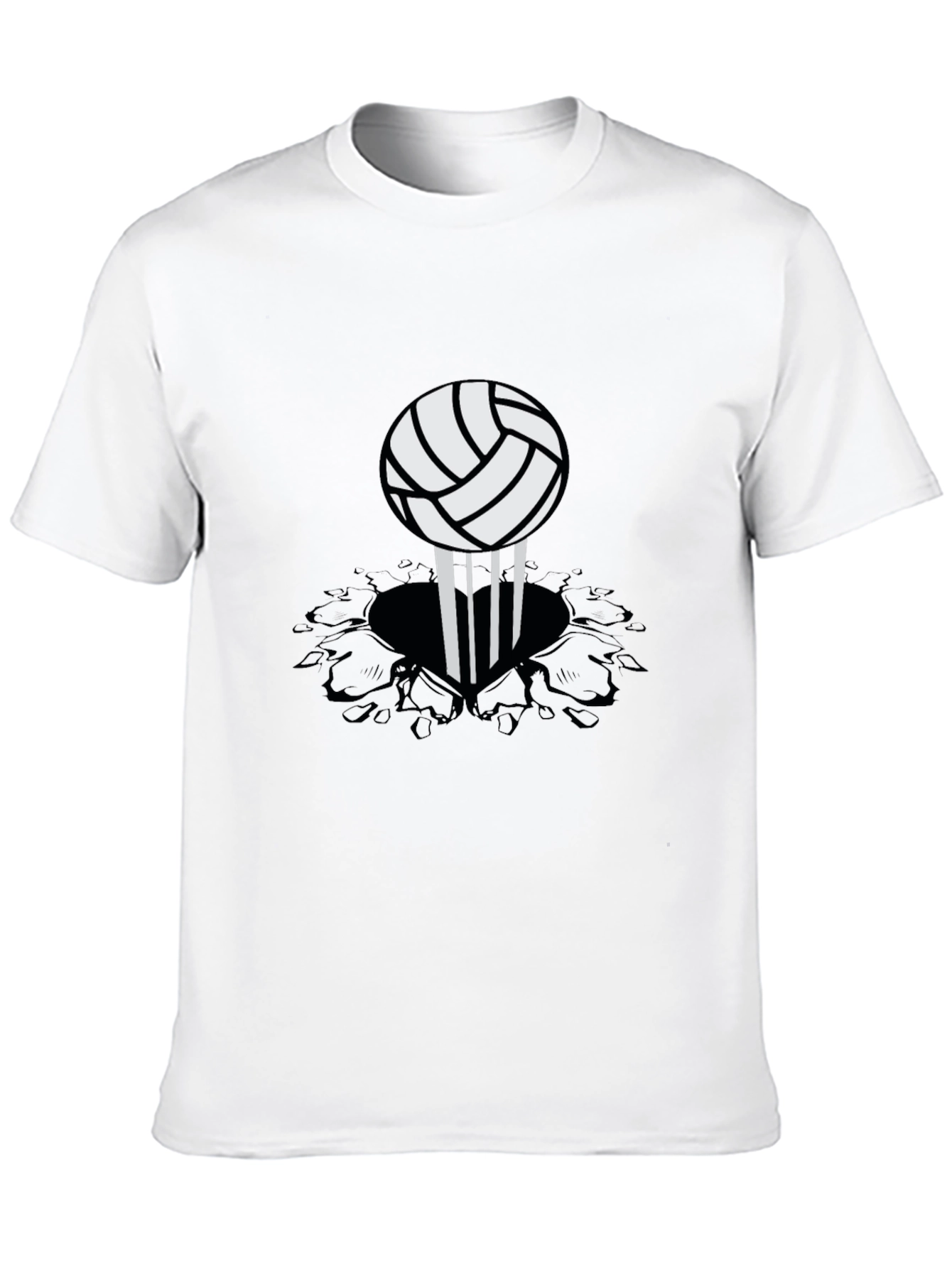 Volleyball Graphic Black T-Shirt