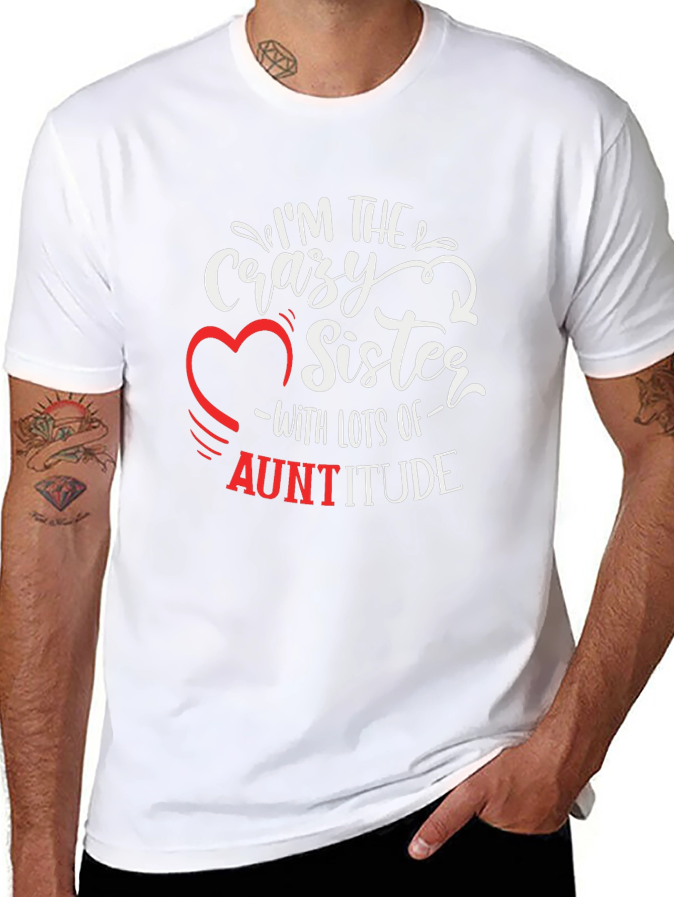 Crazy Sister Auntitude Black T-Shirt