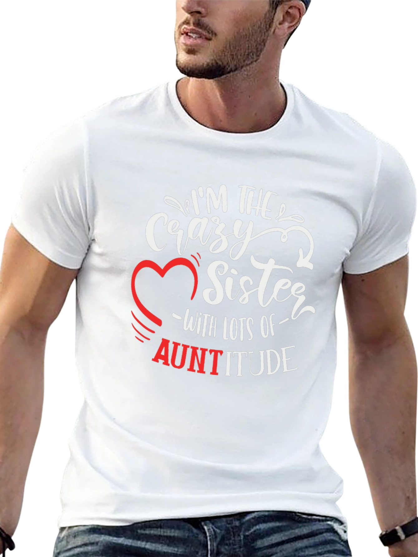 Crazy Sister Auntitude Black T-Shirt